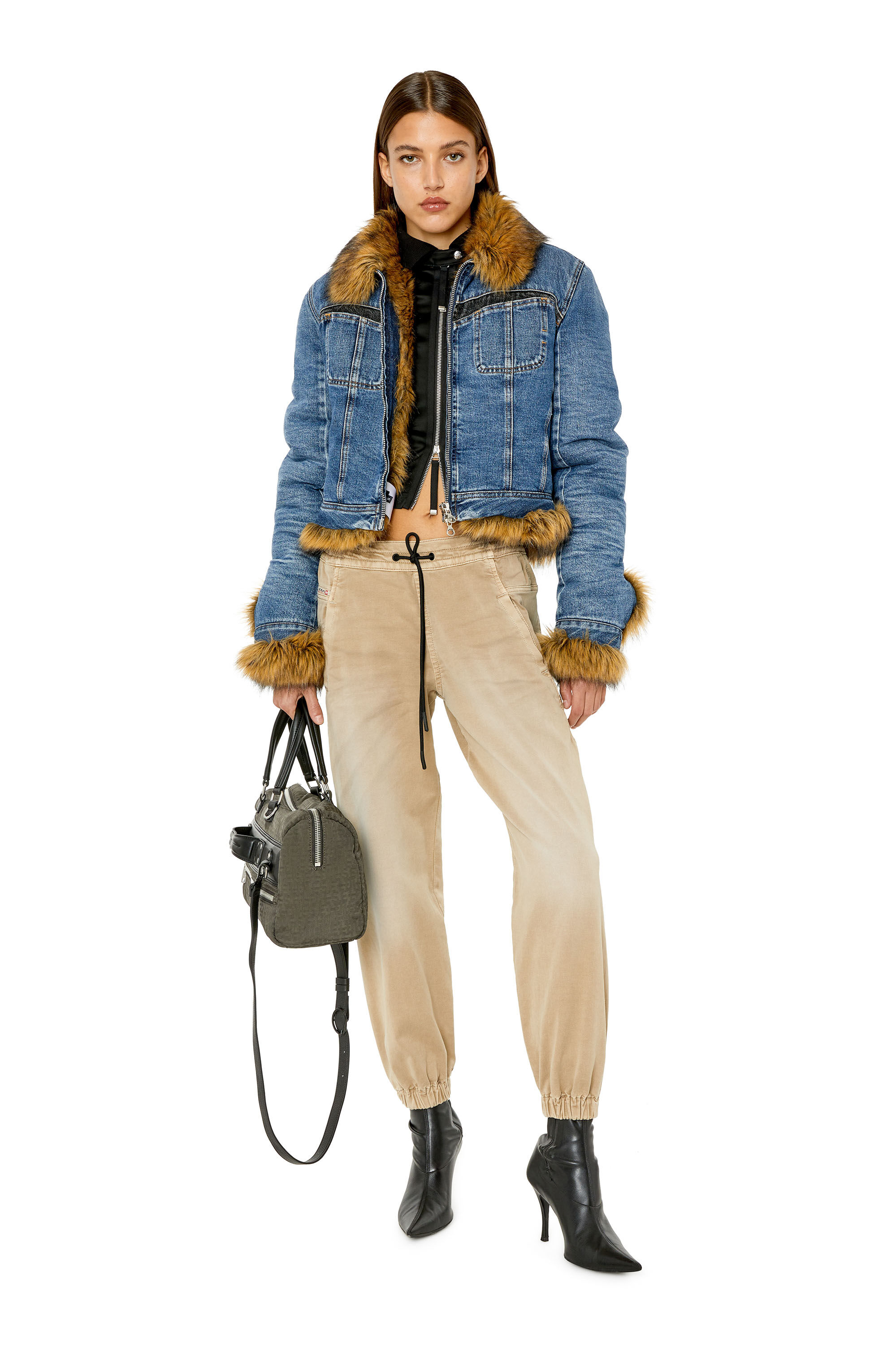 Diesel - Krailey JoggJeans® 0670M Boyfriend, Marron Clair - Image 1