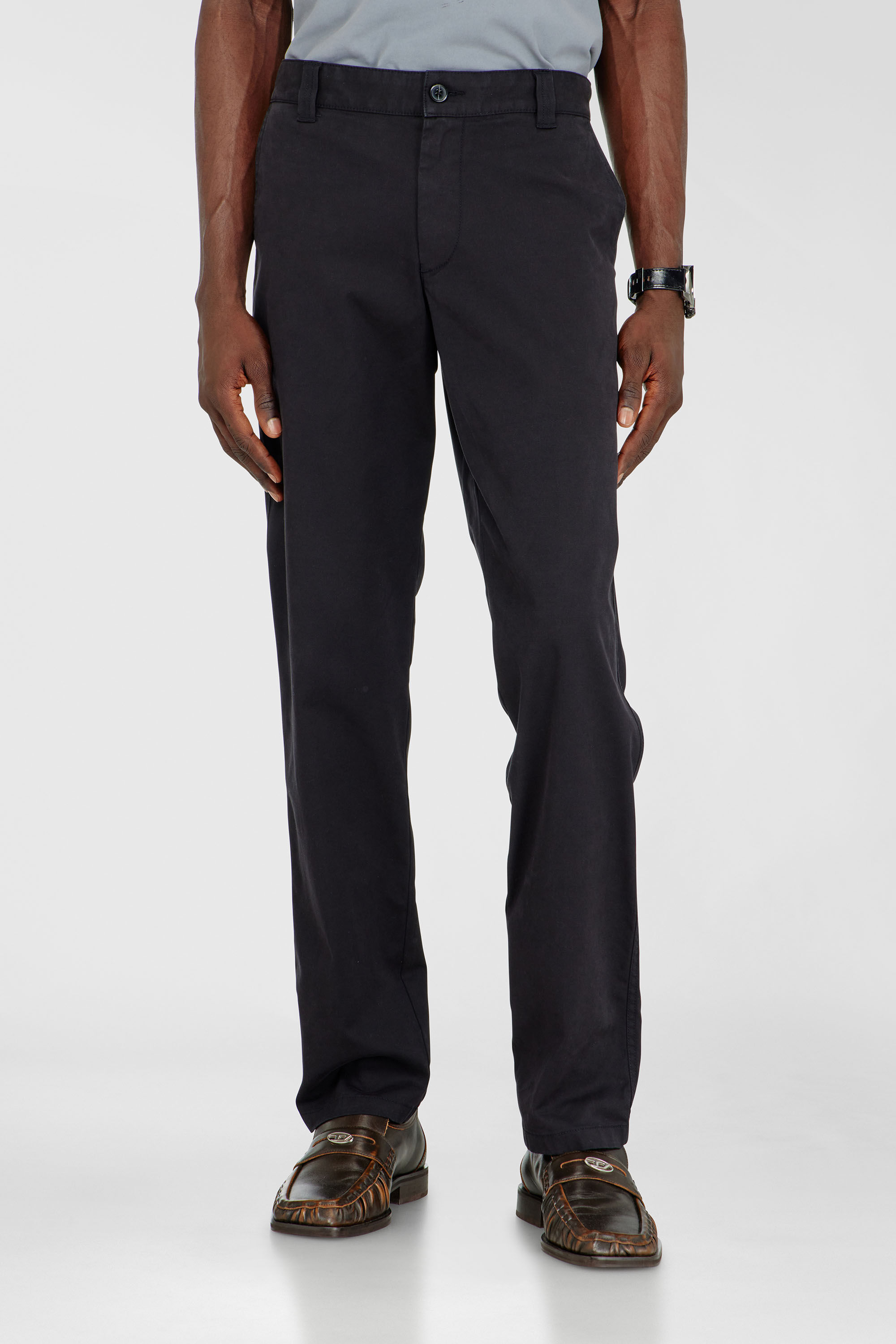 Diesel - P-DEFINE-EPCH, Pantaloni in cotone con passante utility Uomo in Nero - 3