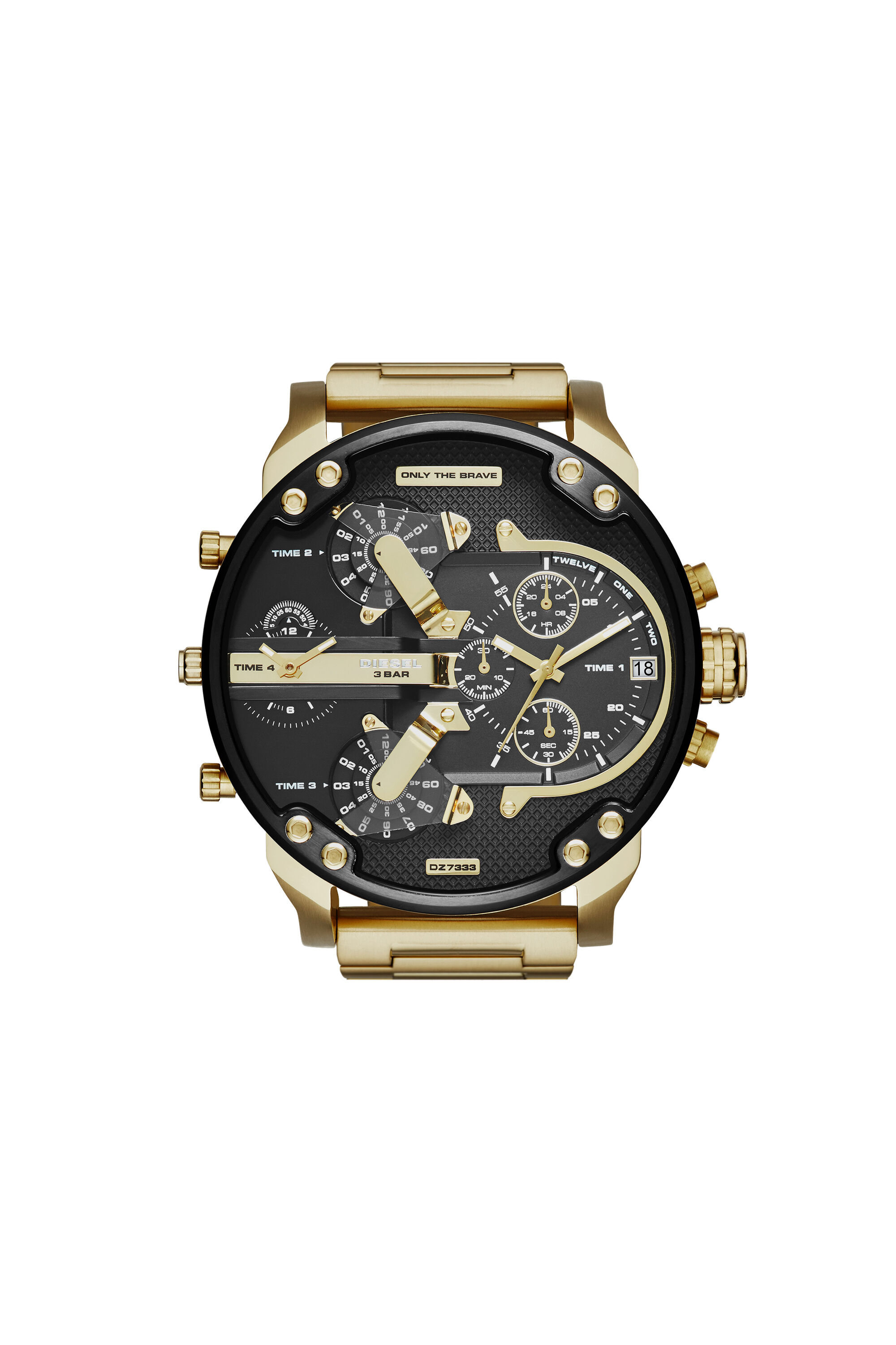 DZ7333 Orologio uomo oro e nero multi layer Diesel Mr. Daddy 2.0
