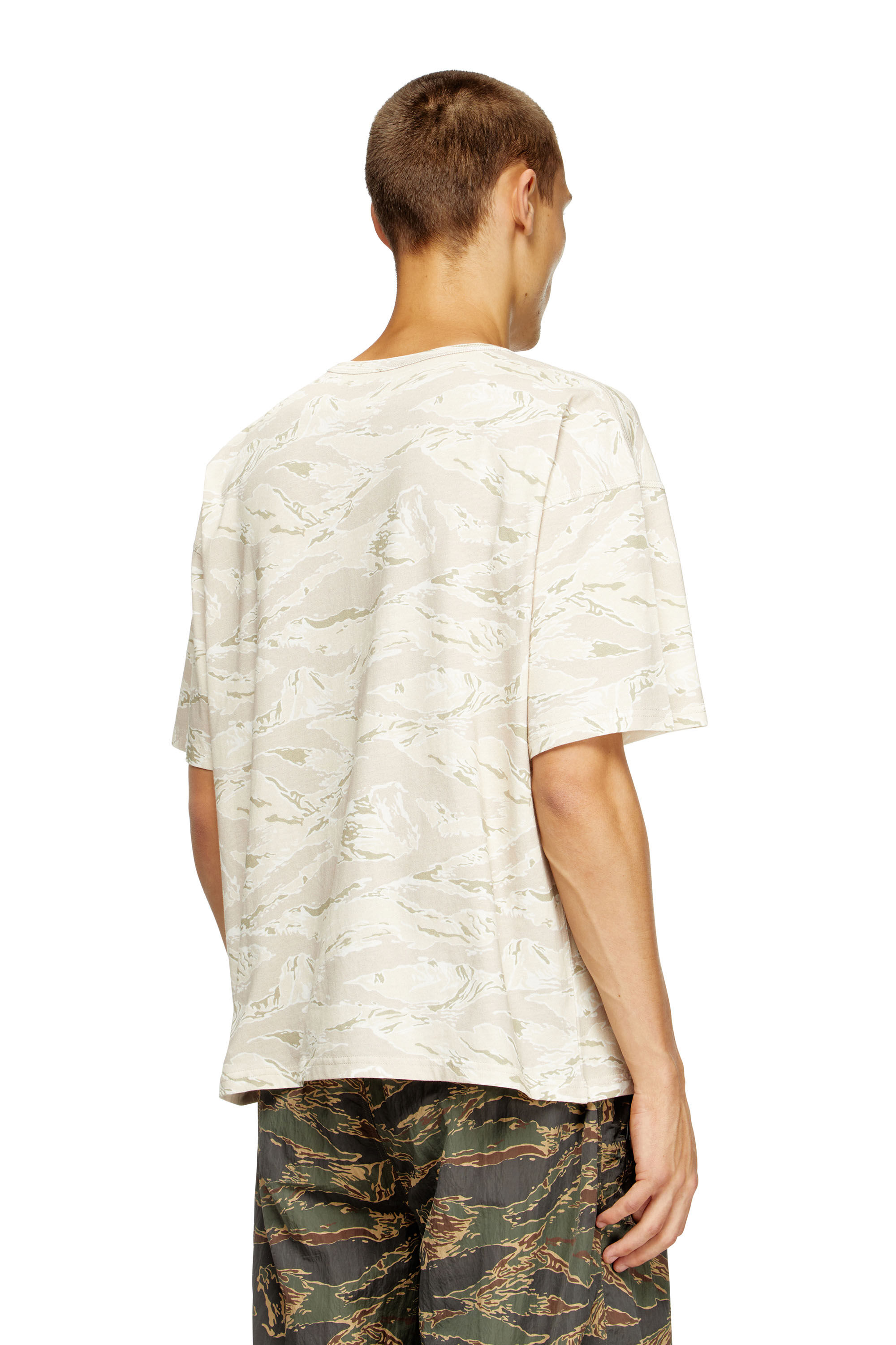 Diesel - T-BOXT-T14, T-shirt camouflage avec imprimé aigle Homme in Marron - 3
