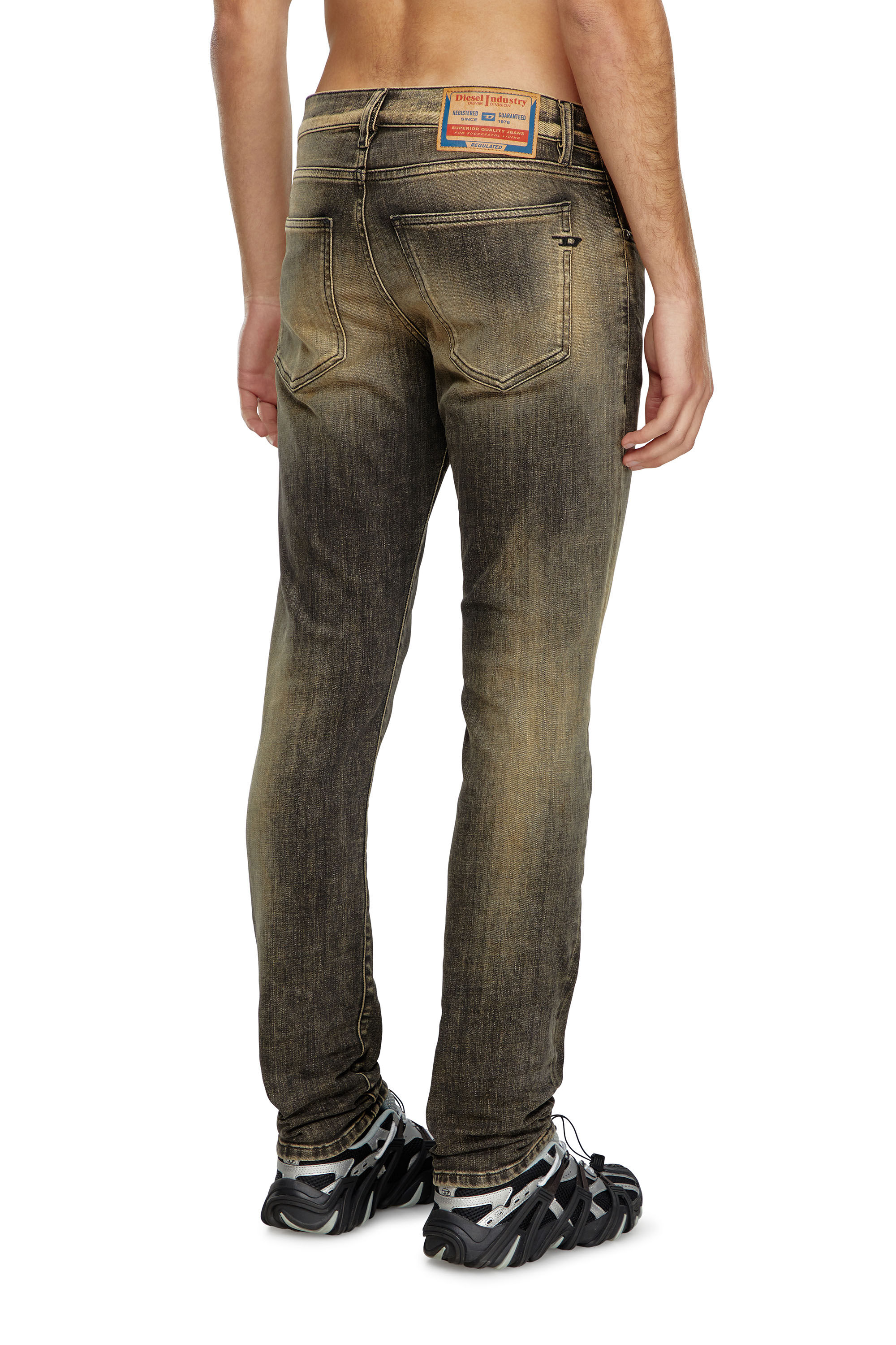 Diesel - Uomo Slim Jeans 2019 D-Strukt 09J48, Nero/Beige - Image 4