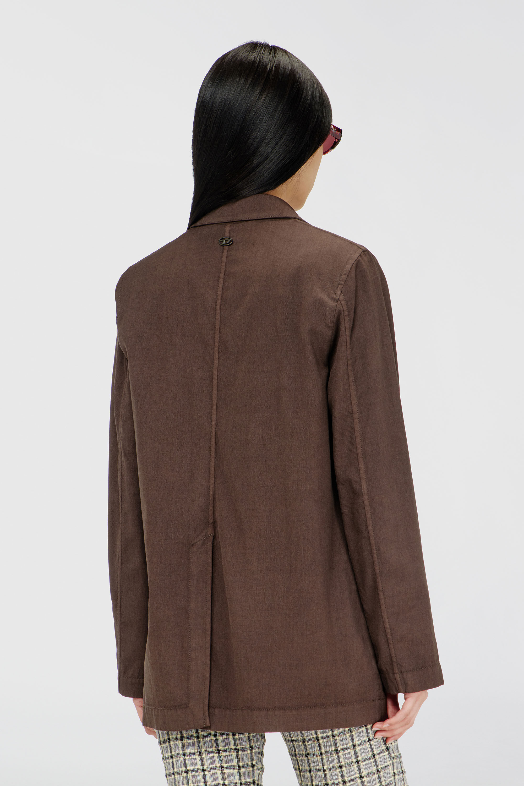 Diesel - G-KESSIER, Blazer decostruito in lana stretch Donna in Marrone - 4