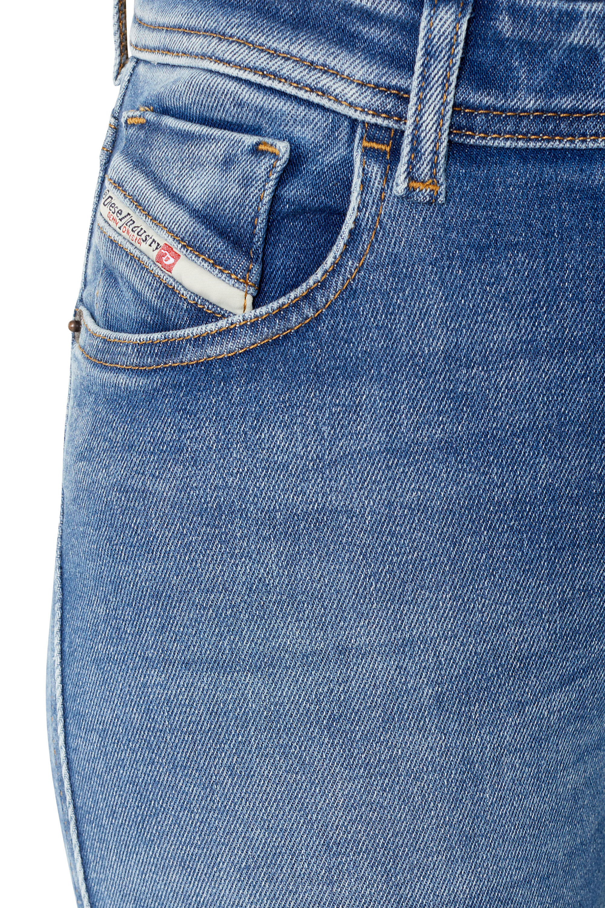 Diesel - Super skinny Jeans 2017 Slandy 09D62, Blu medio - Image 6