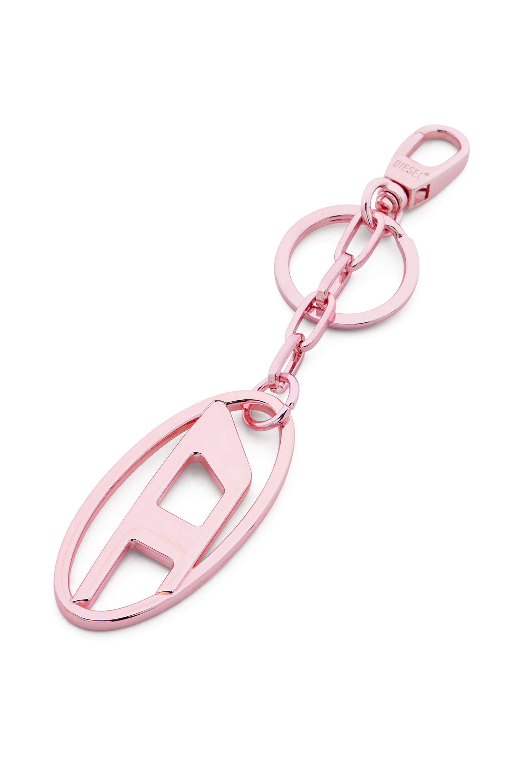 Diesel - HOLY-C, Portachiavi in metallo con placca logo Unisex in Rosa - 2