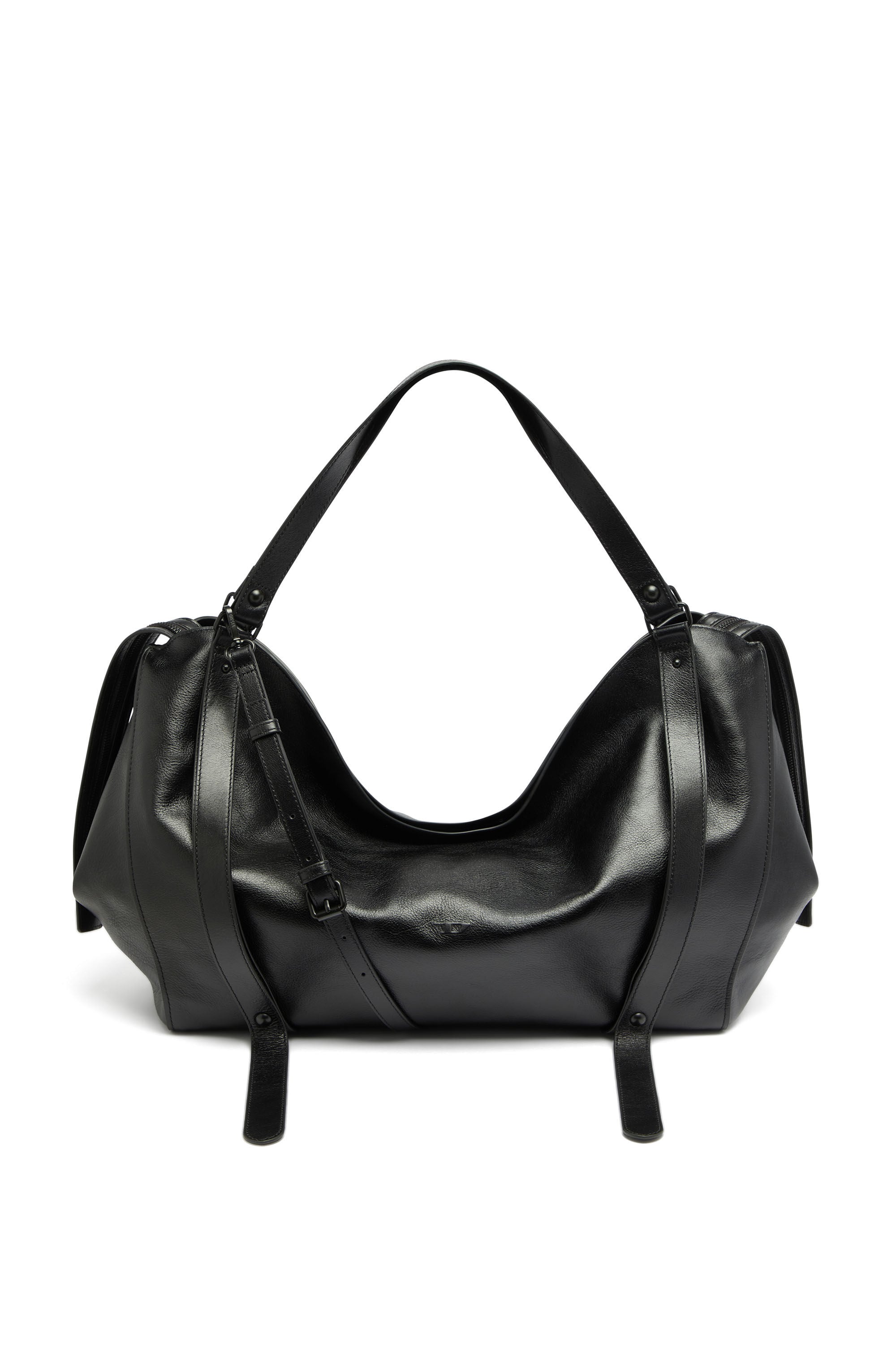 Diesel - D-ONE DUFFLE 48H, Unisex D-One-Duffle-bag aus Leder in Schwarz - 2