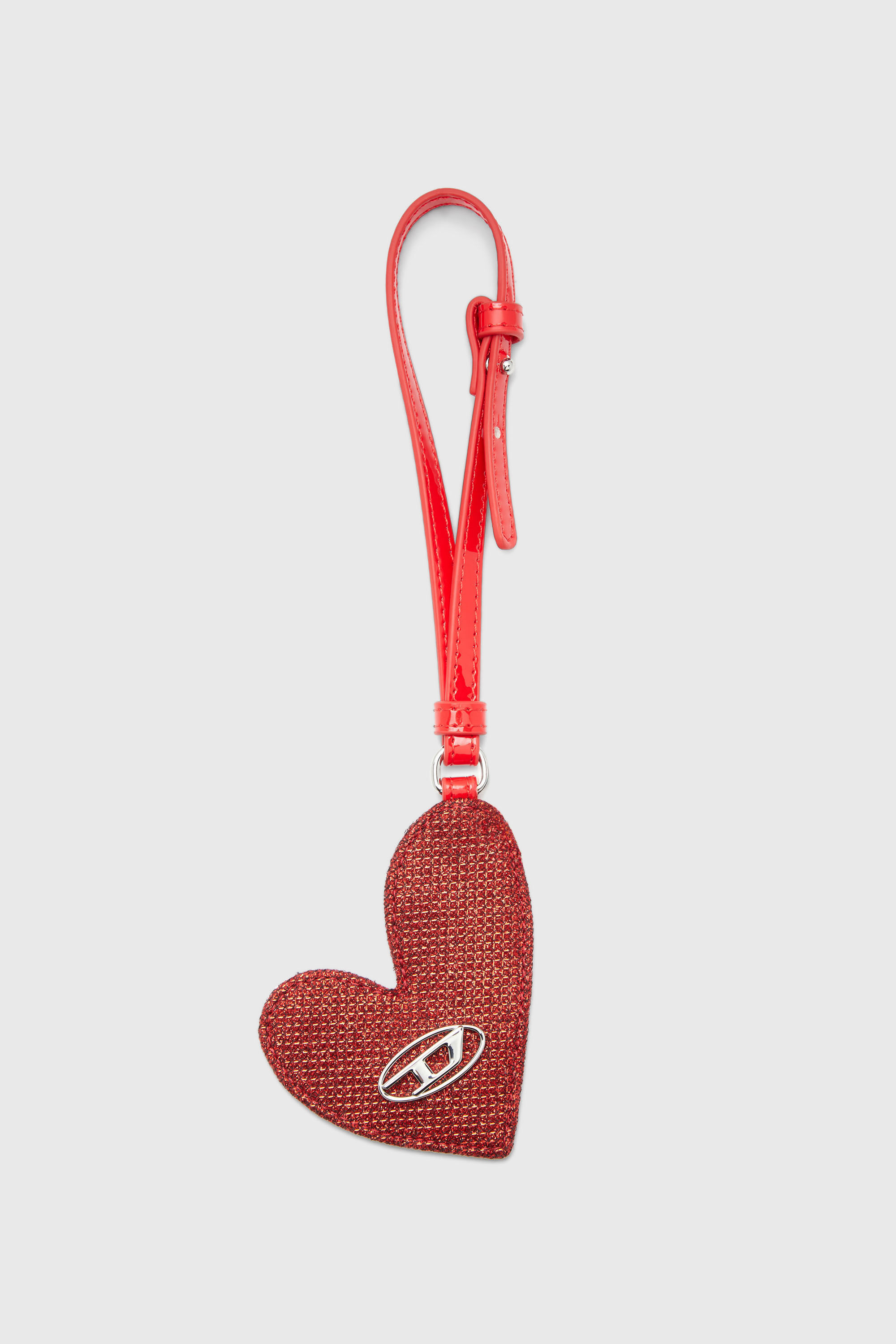Diesel - PLAY MIRROR, Pendentif c&oelig;ur avec logo en m&eacute;tal Femme in Rouge - 1