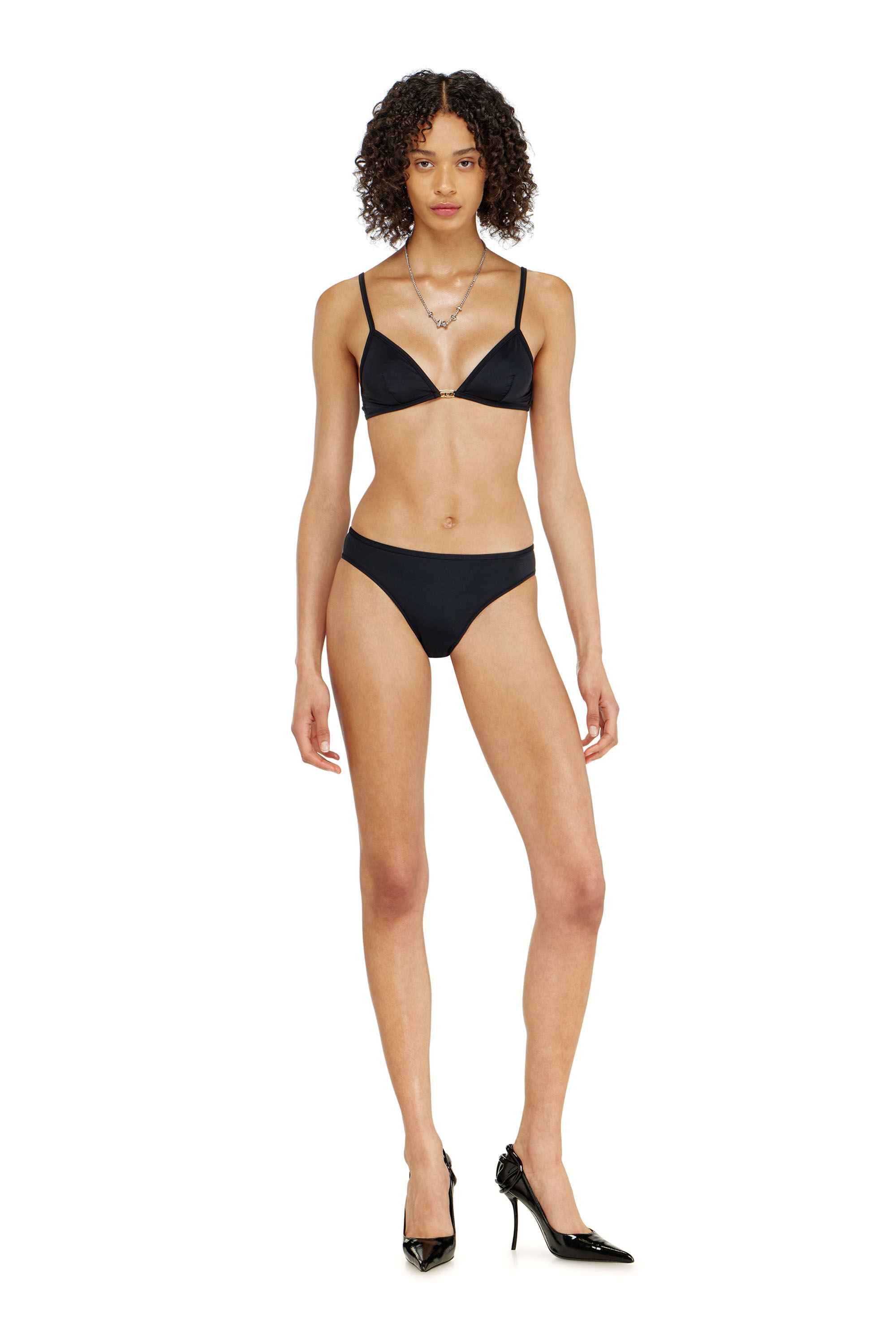 Diesel - LUNA-UTLT, Soutien-gorge triangle en nylon avec d&eacute;tail Oval D Femme in ToBeDefined - 1