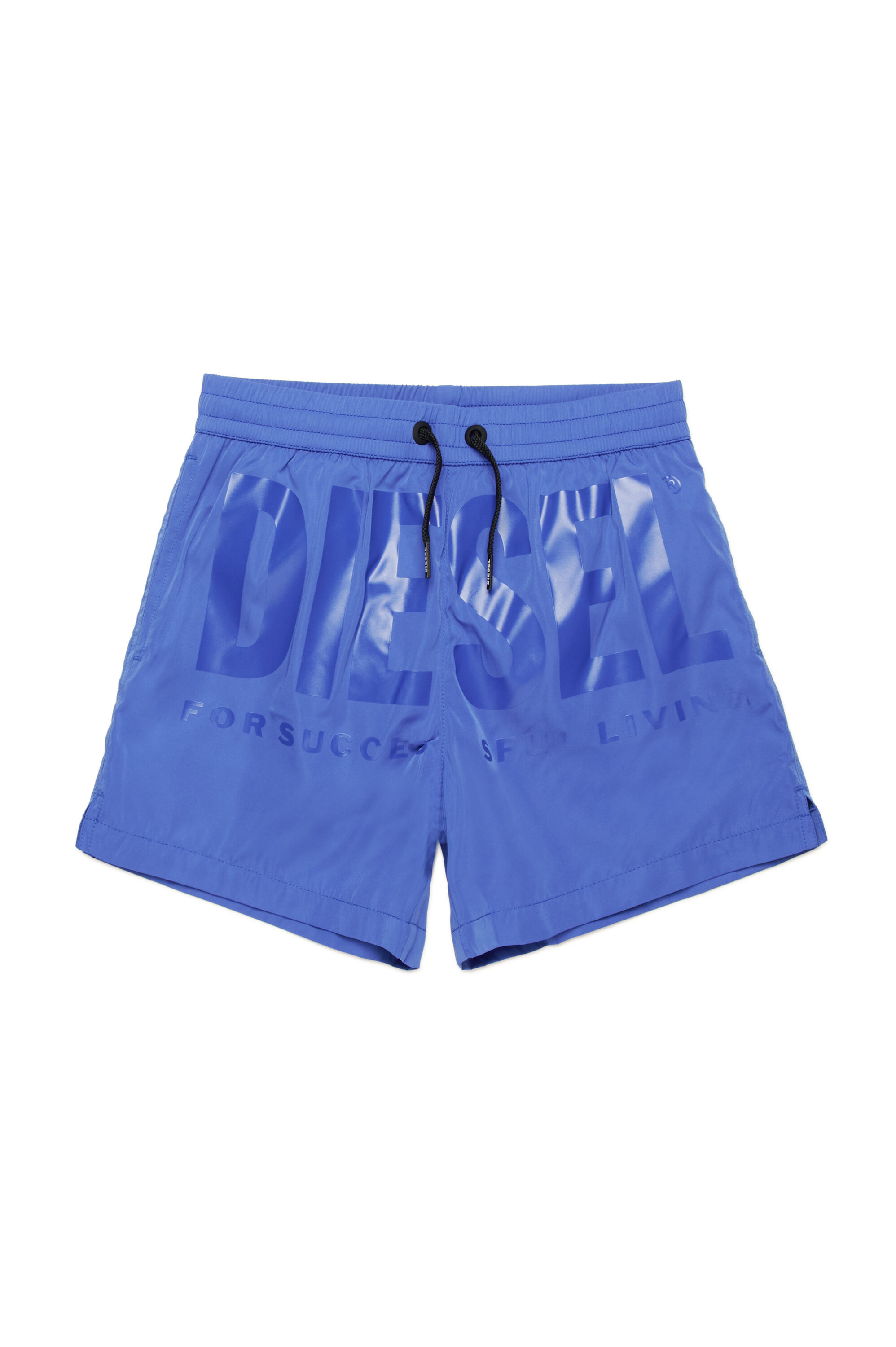 Diesel - MKENM, Short de bain avec logo Biscotto ton sur ton Homme in Bleu - 1