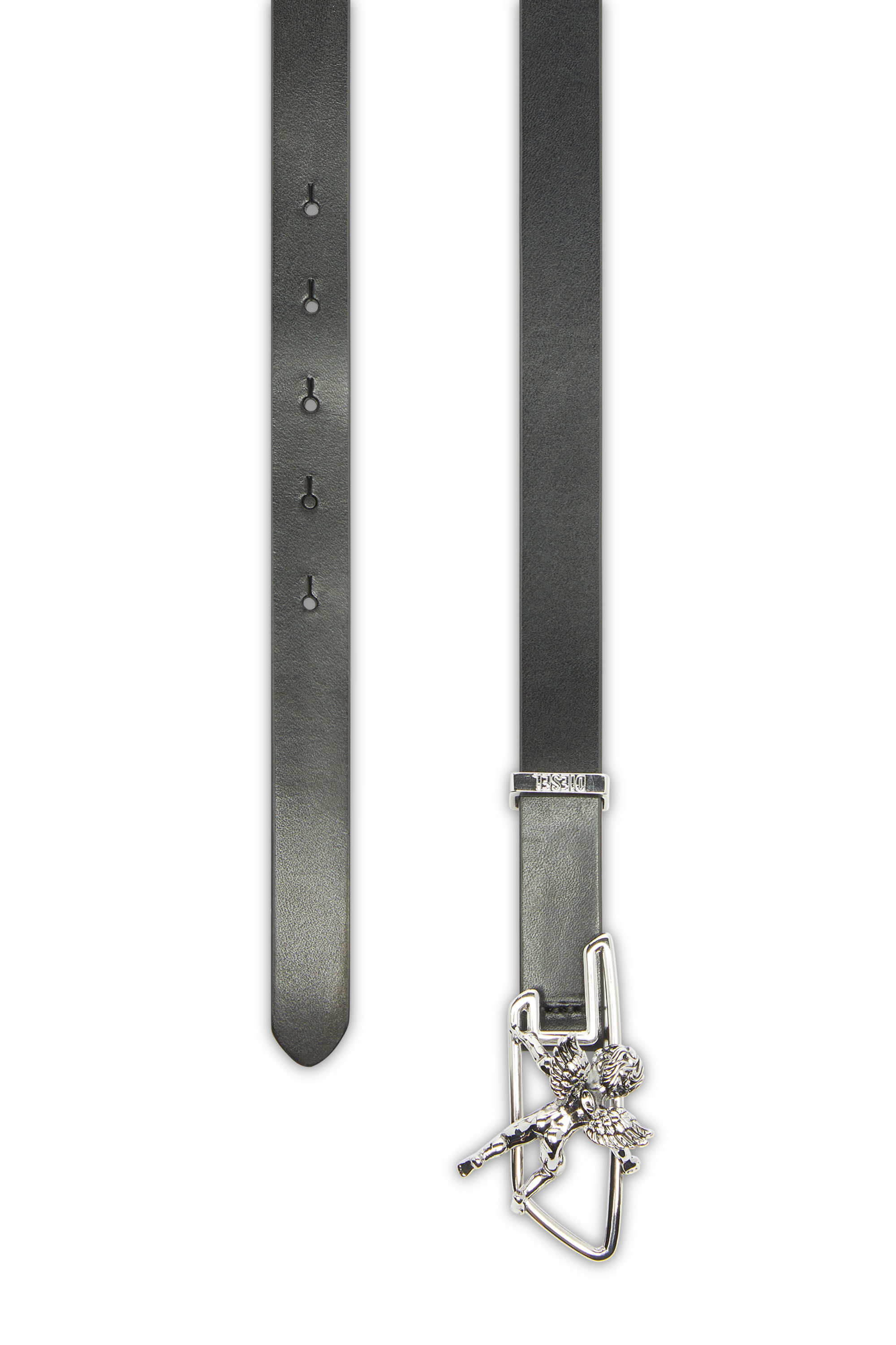 Diesel - B-D LINE W ANGEL 20, Ceinture 2 cm en cuir avec boucle contour ch&eacute;rubin D Femme in Noir - 2
