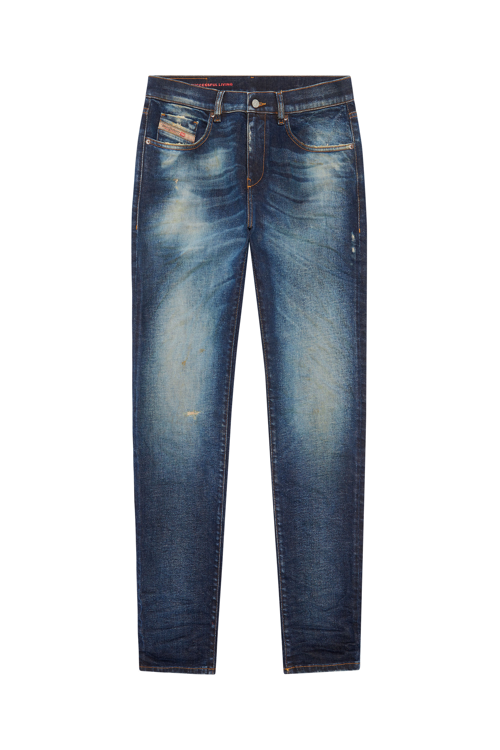Diesel - Slim Jeans 2019 D-Strukt 09E64, Blu Scuro - Image 2