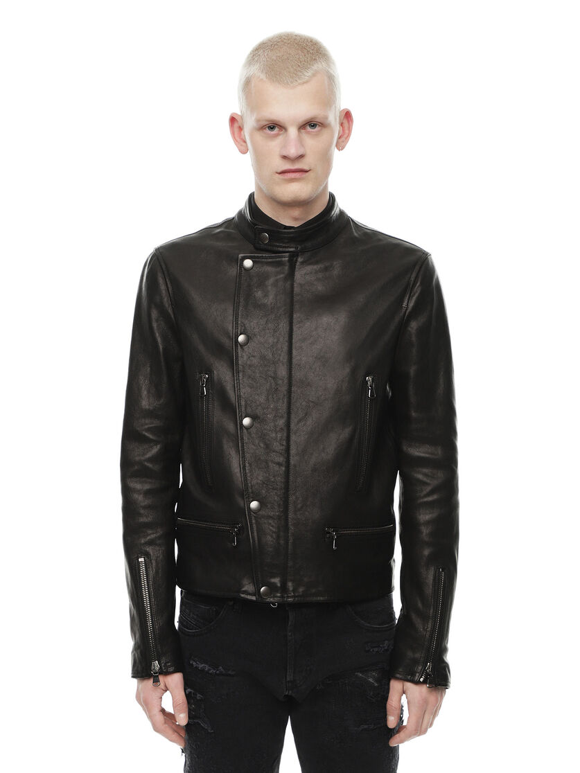 Lazing Men Biker Jacket In Nappa Leather Diesel