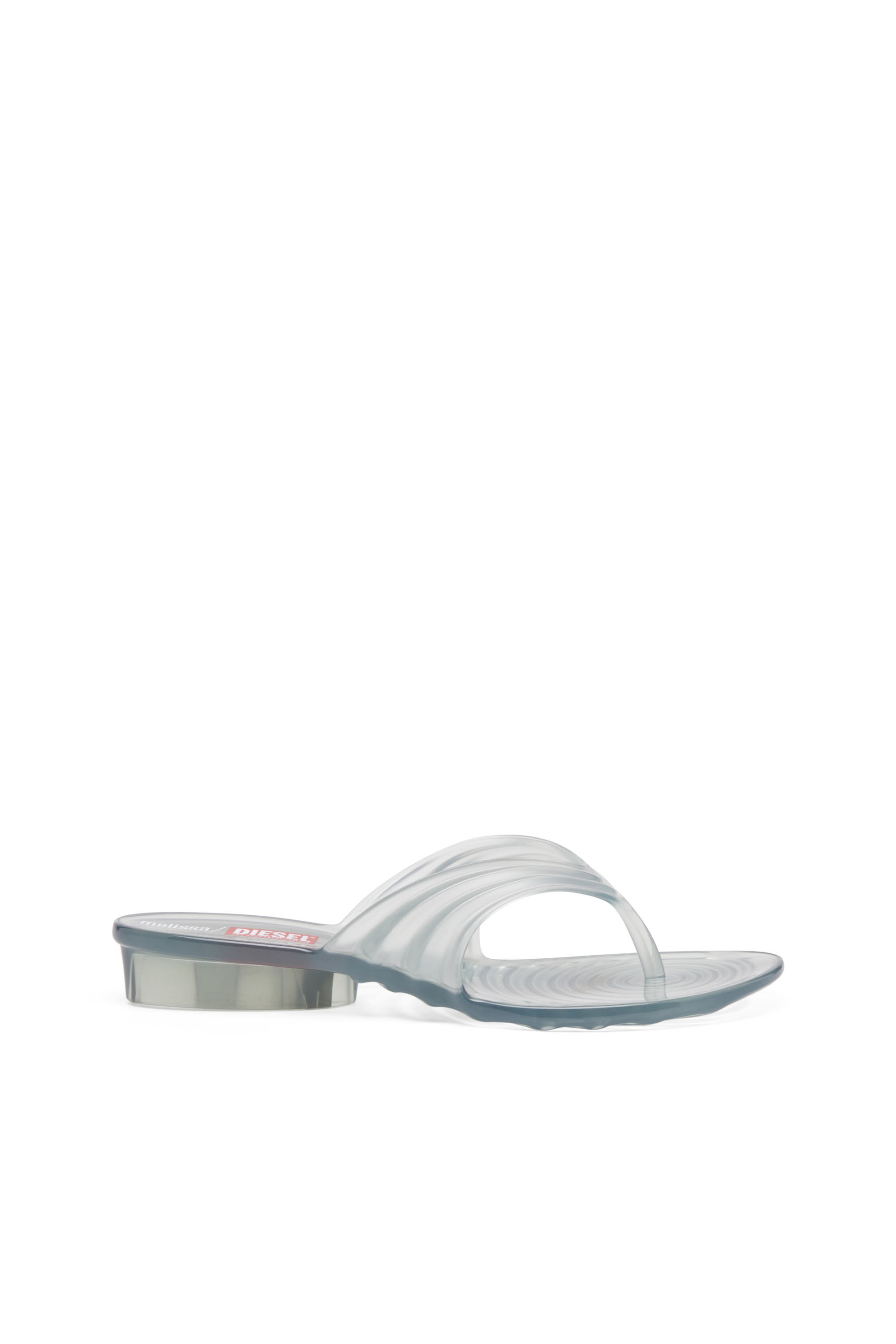 Diesel - MELISSA QUANTUM THONG, Damen K&uuml;nstlerisch gestaltete Flip-Flops aus Melflex&reg; in Hellgrau - 1