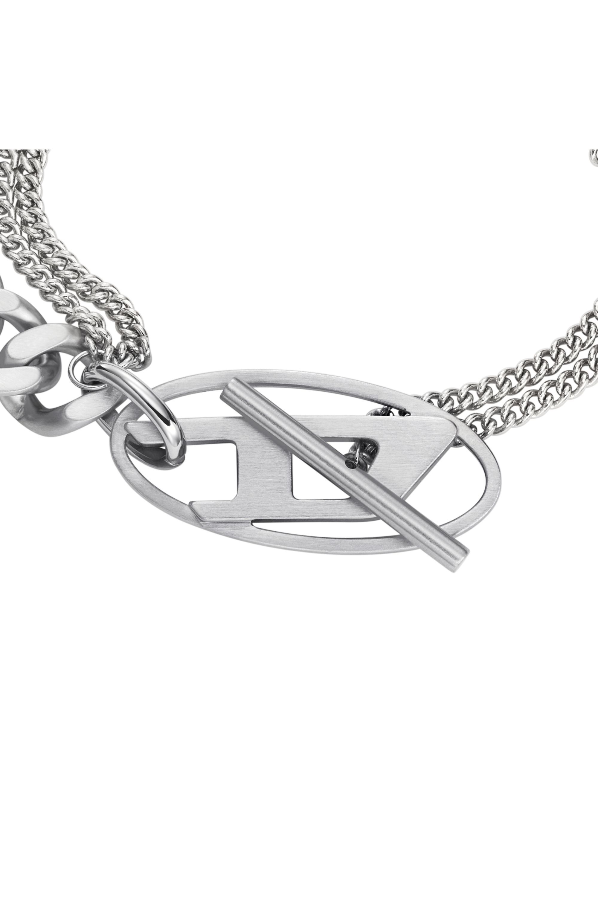 Diesel - DX1550040 JEWEL, Bracelet chaîne en acier inoxydable Mixte in Gris argenté - 2