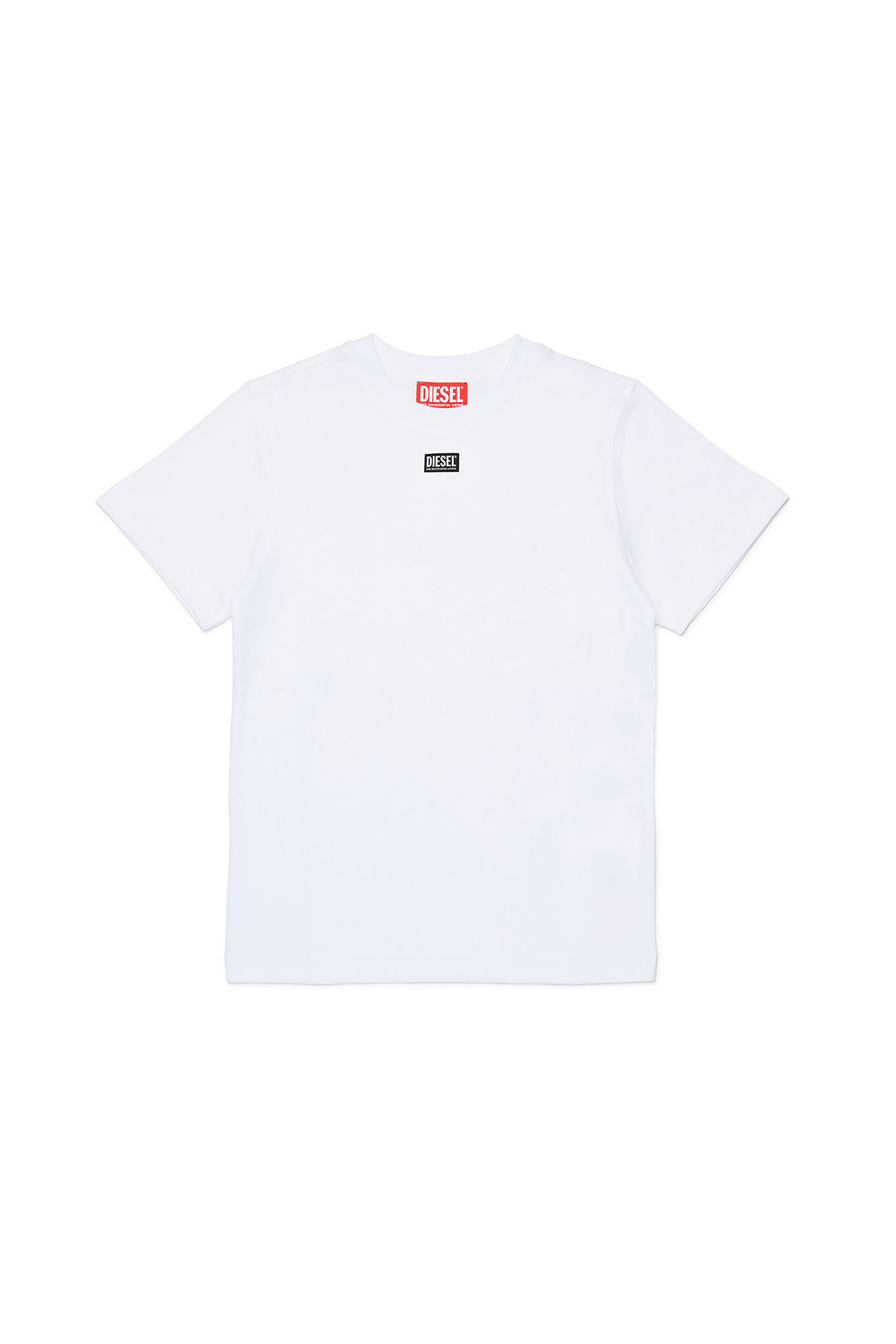 Diesel - TJUSTR7, Herren Baumwoll-T-Shirt mit kleinem Biscotto-Logo in Wei&szlig; - 1