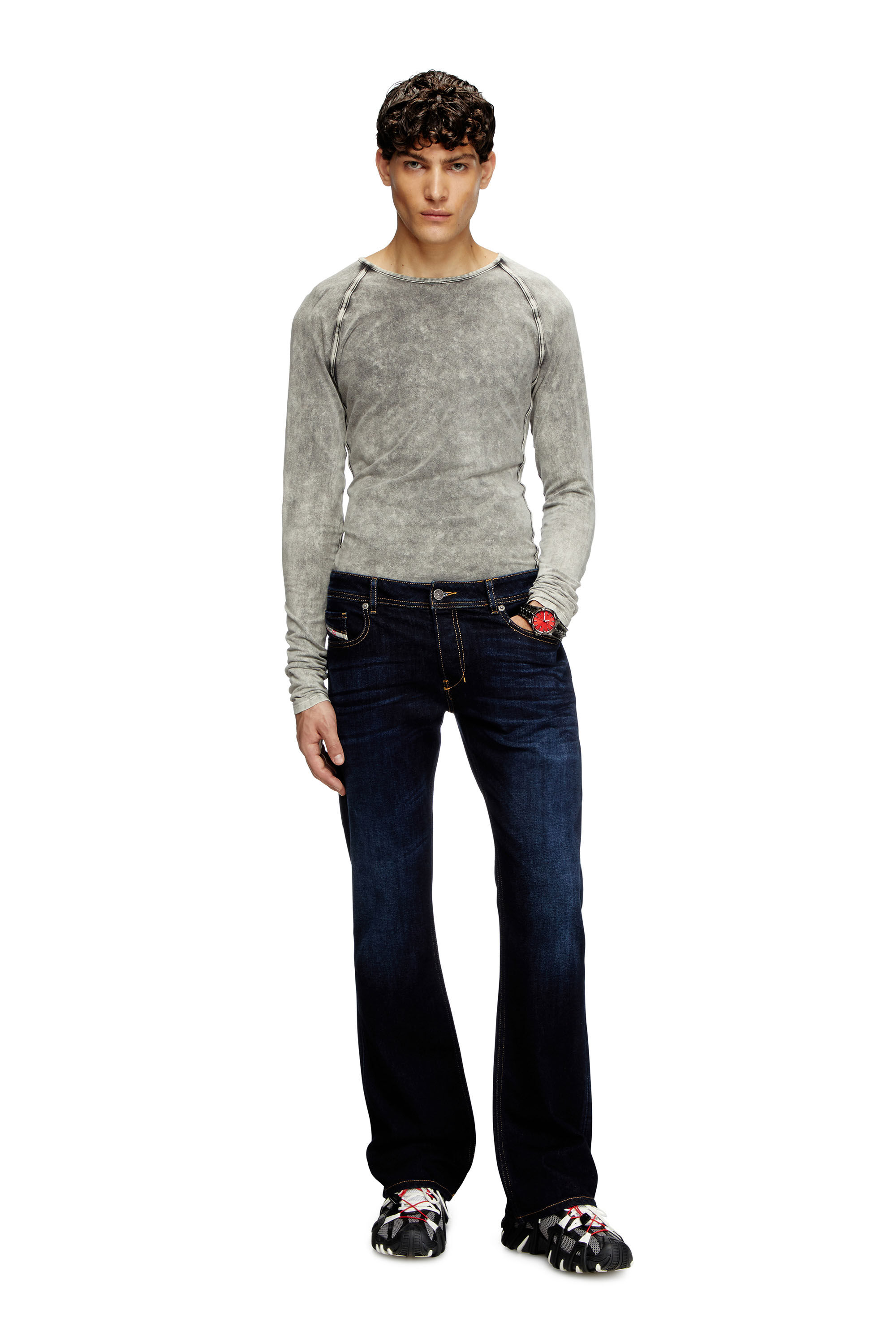 Diesel - Bootcut Jeans 2007 Zatiny 009ZS Homme, Bleu Foncé - Image 1