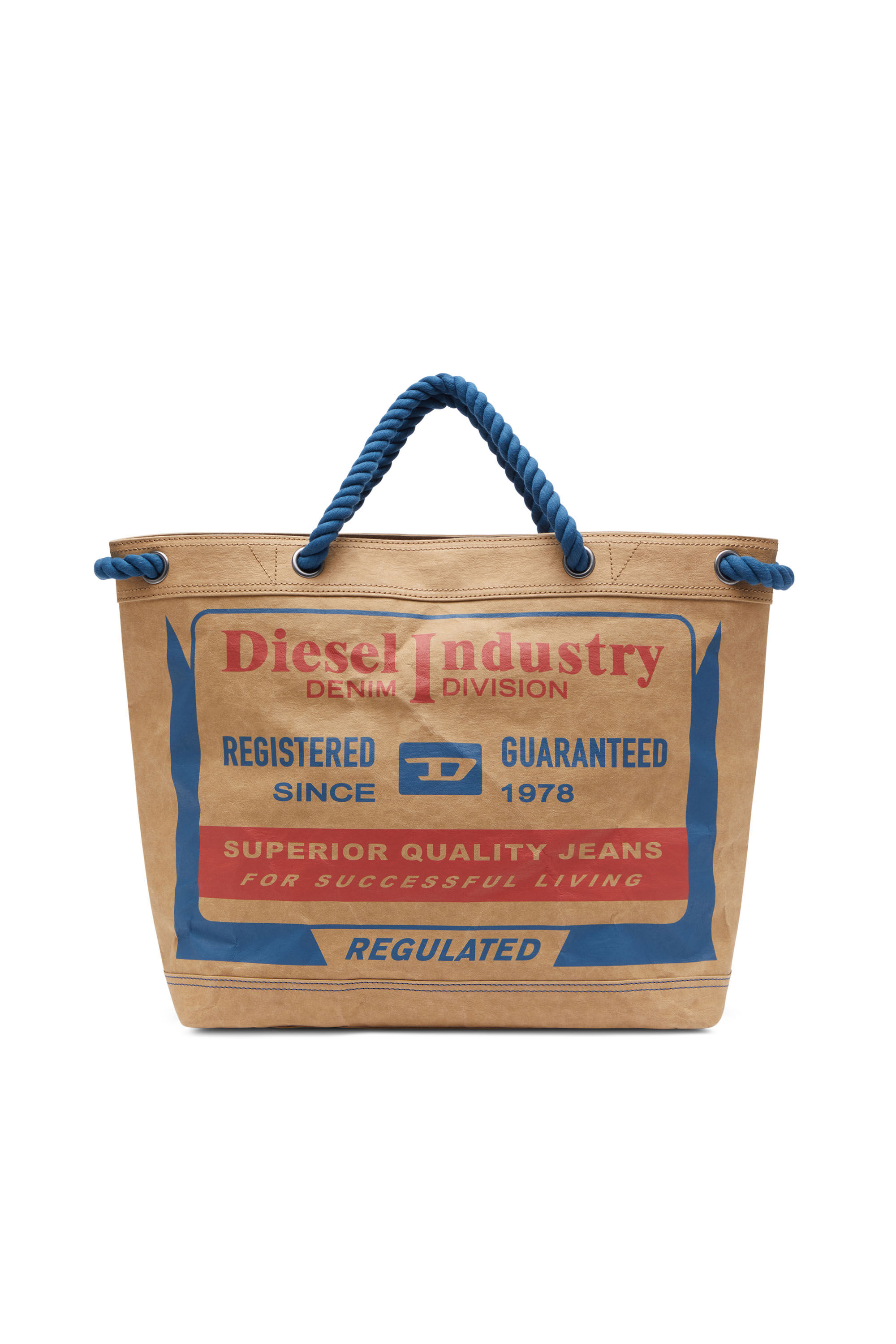 Diesel - JACKRON TOTE L X, Beige/Bleu - Image 1