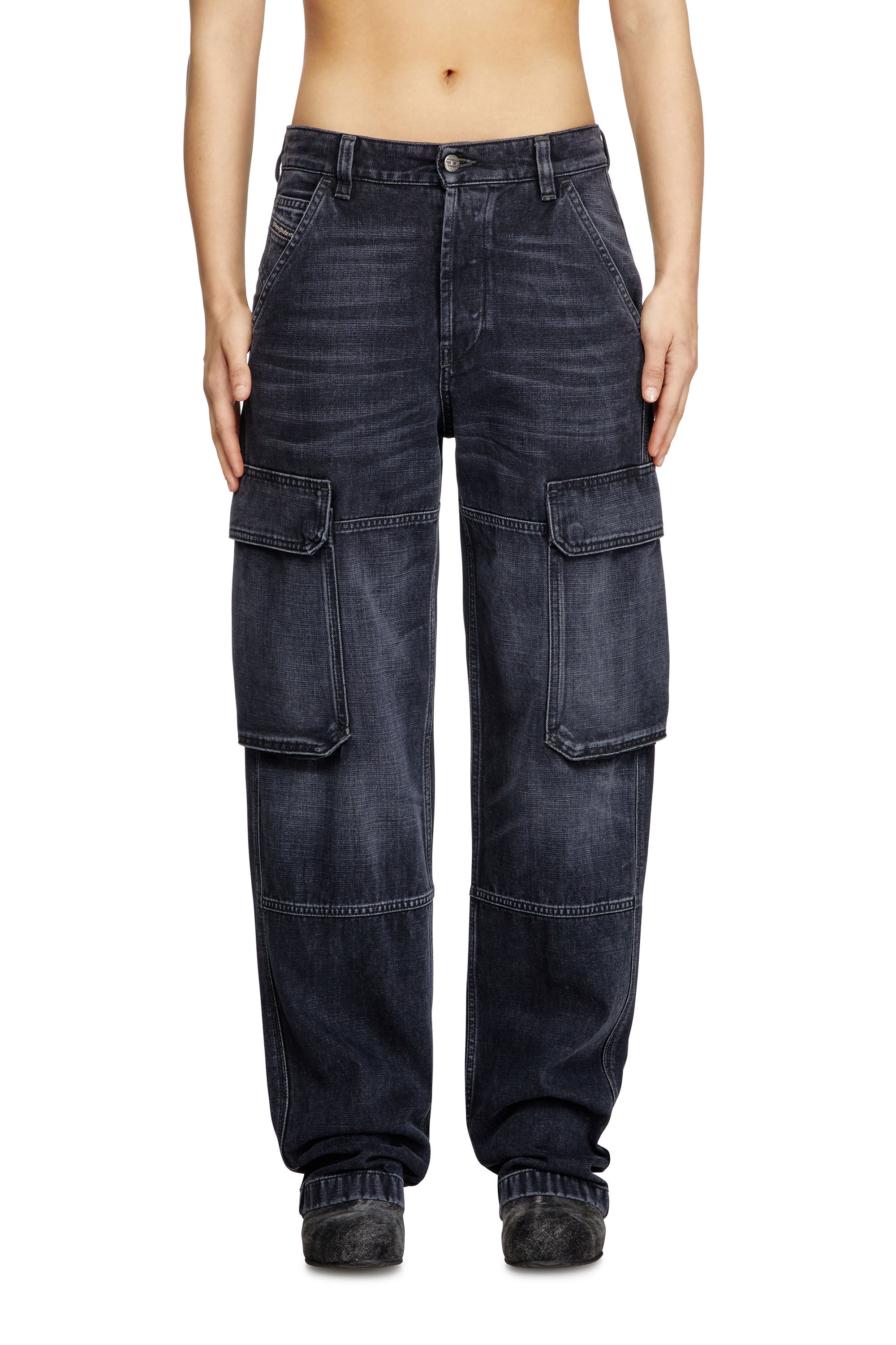 Diesel - Regular Jeans D-Pot 007Z9 Donna, Nero/Grigio scuro - Image 3