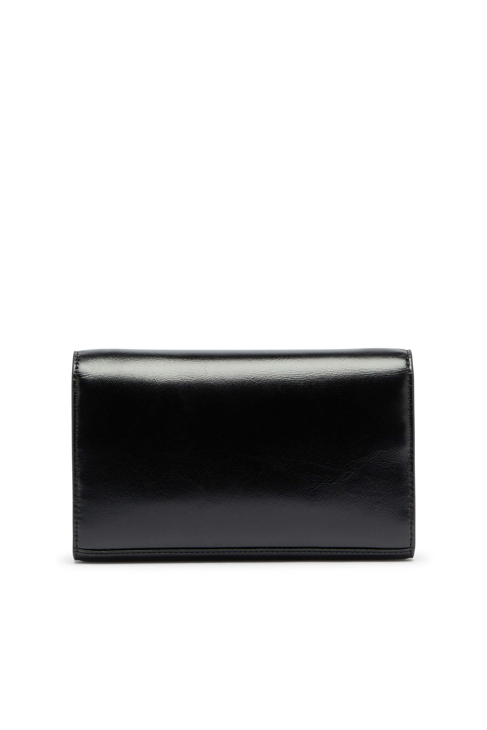Diesel - D-ENVELOP WALLET ON CHAIN, Damen Geldb&ouml;rse aus gl&auml;nzendem, geknittertem Leder in null - 2