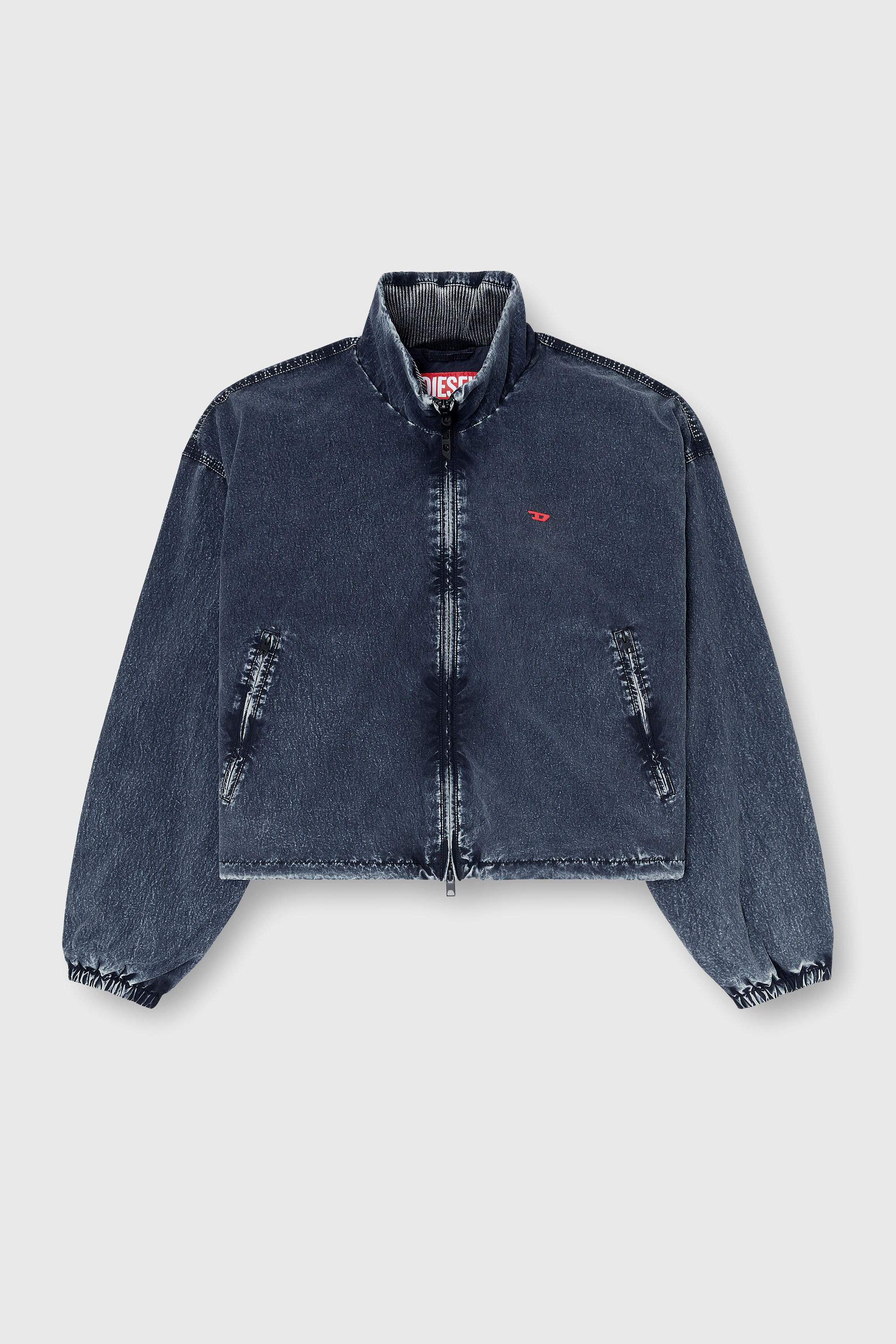 Diesel - G-LEAMER, Veste coupe-vent en taslan acid-washed Femme in Bleu - 2