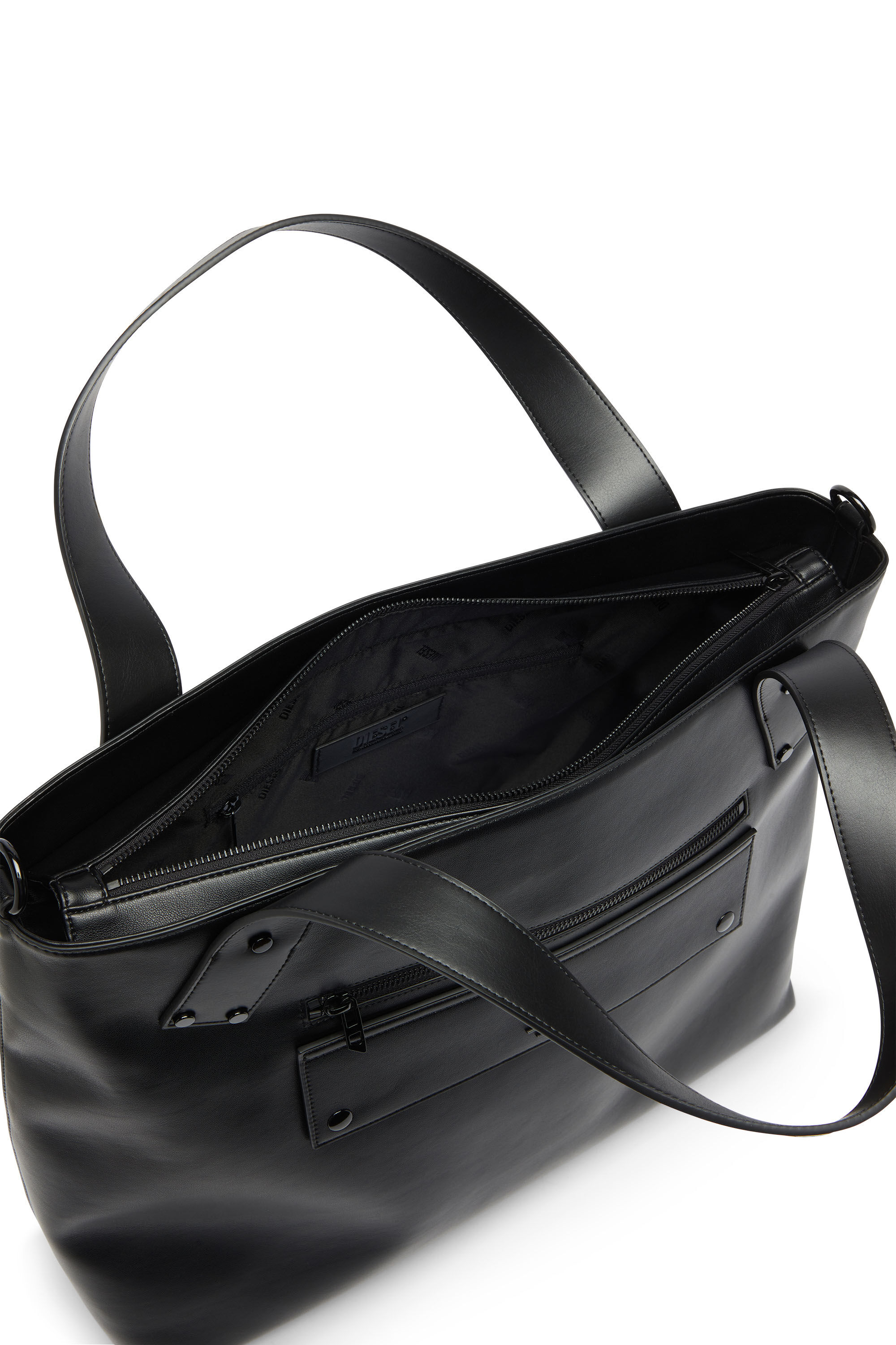 Diesel - RIVET-D TOTE E\W, Herren Rivet-D -  Shopping Bag mit Rei&szlig;verschluss und Klappentasche in Schwarz - 3