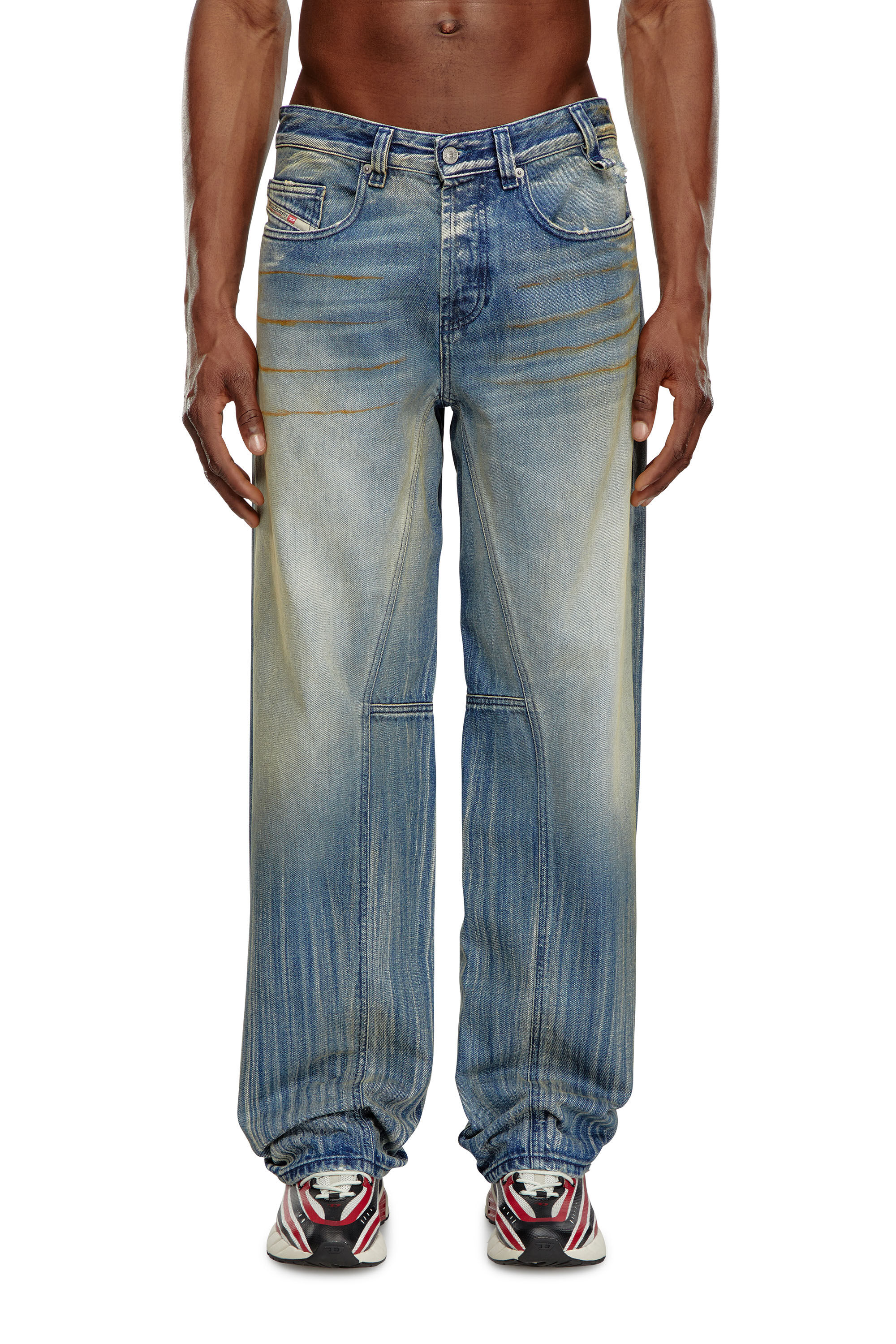 Diesel - Homme Straight Jeans 2001 D-Macro 09I97, Bleu moyen - Image 3