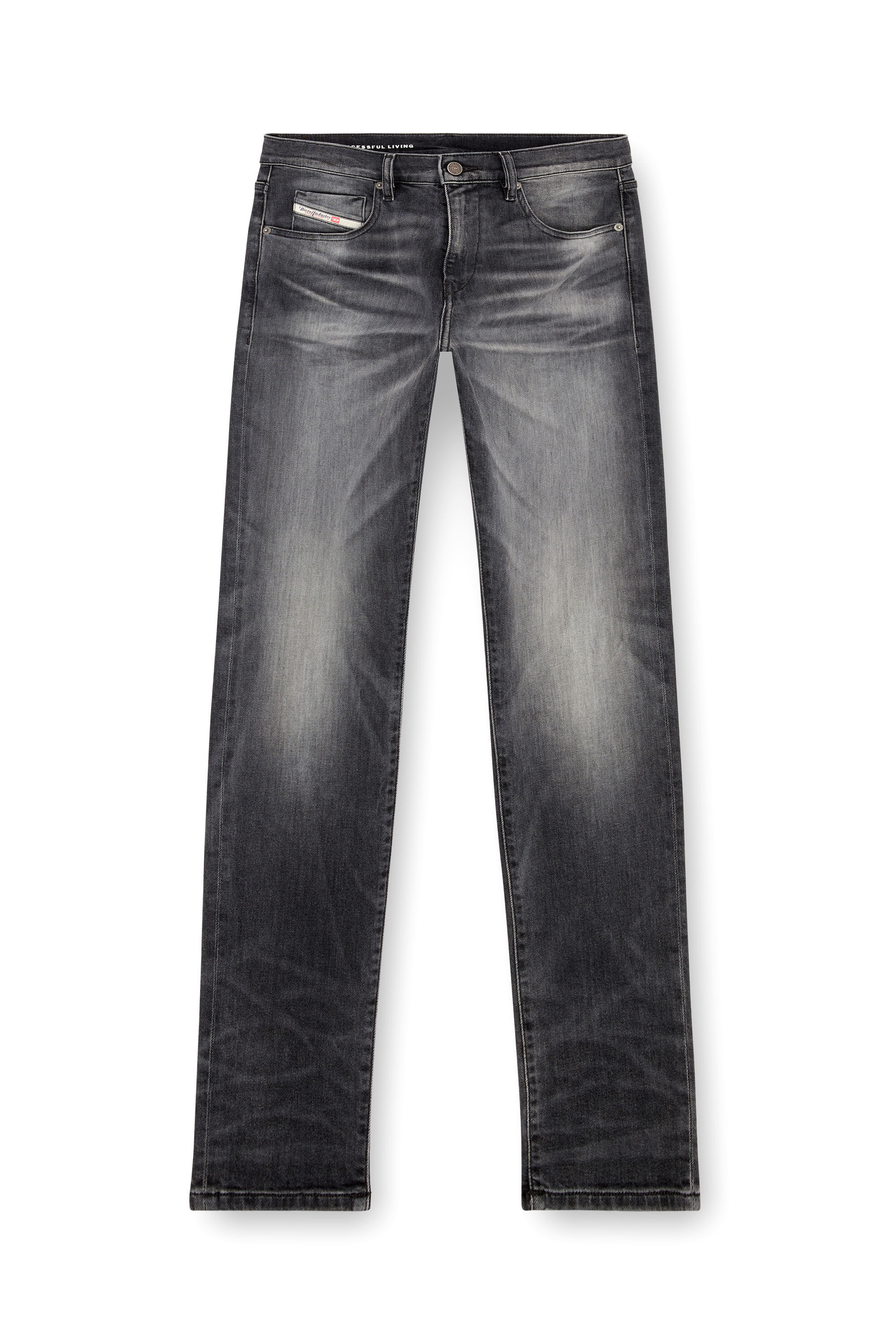 Diesel - Homme Slim Jeans 2019 D-Strukt 09J52, Noir/Gris foncé - Image 2