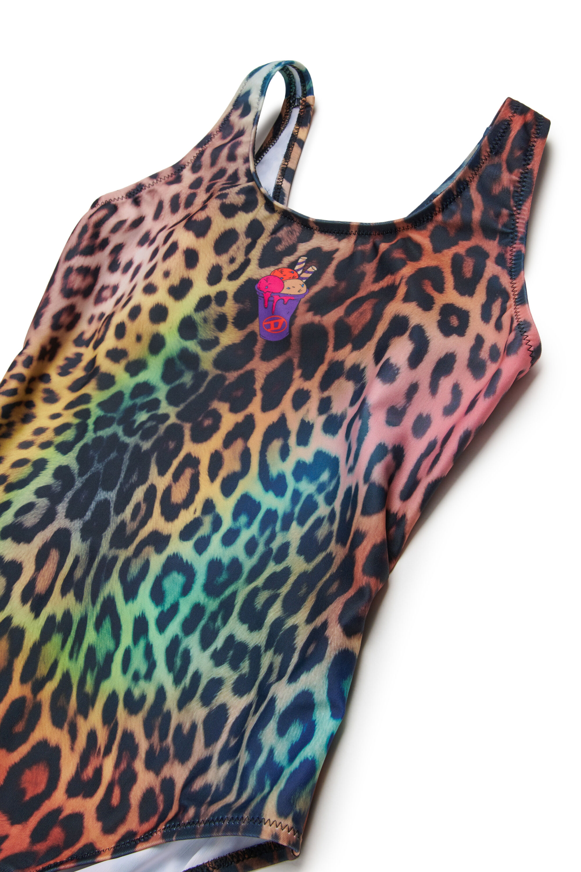 Diesel - MILEOPY, Damen Badeanzug mit mehrfarbigem Animal-Print in Braun/Schwarz - 3