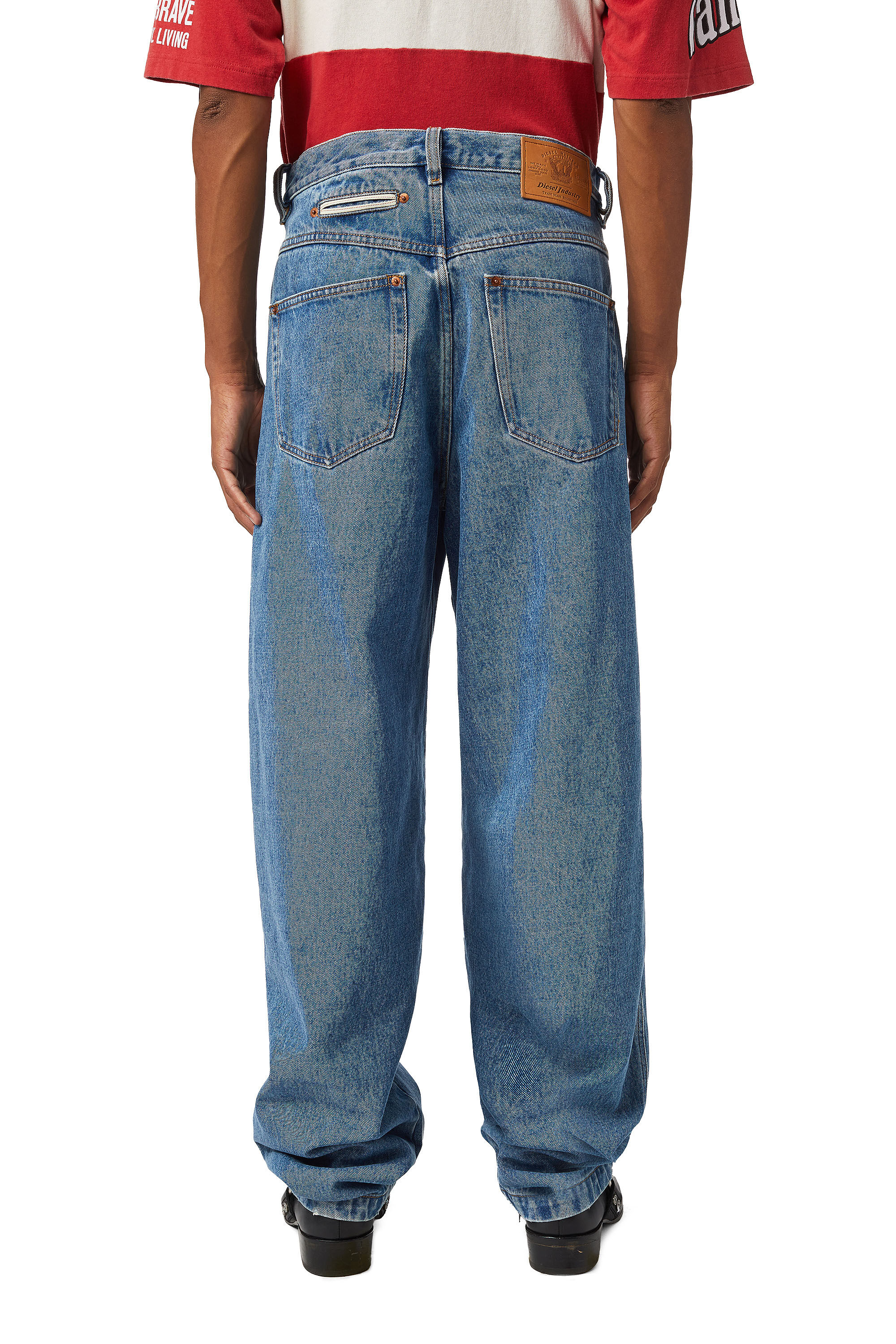 Diesel - DXD-2P1 0EHAP Straight Jeans, Blu medio - Image 4