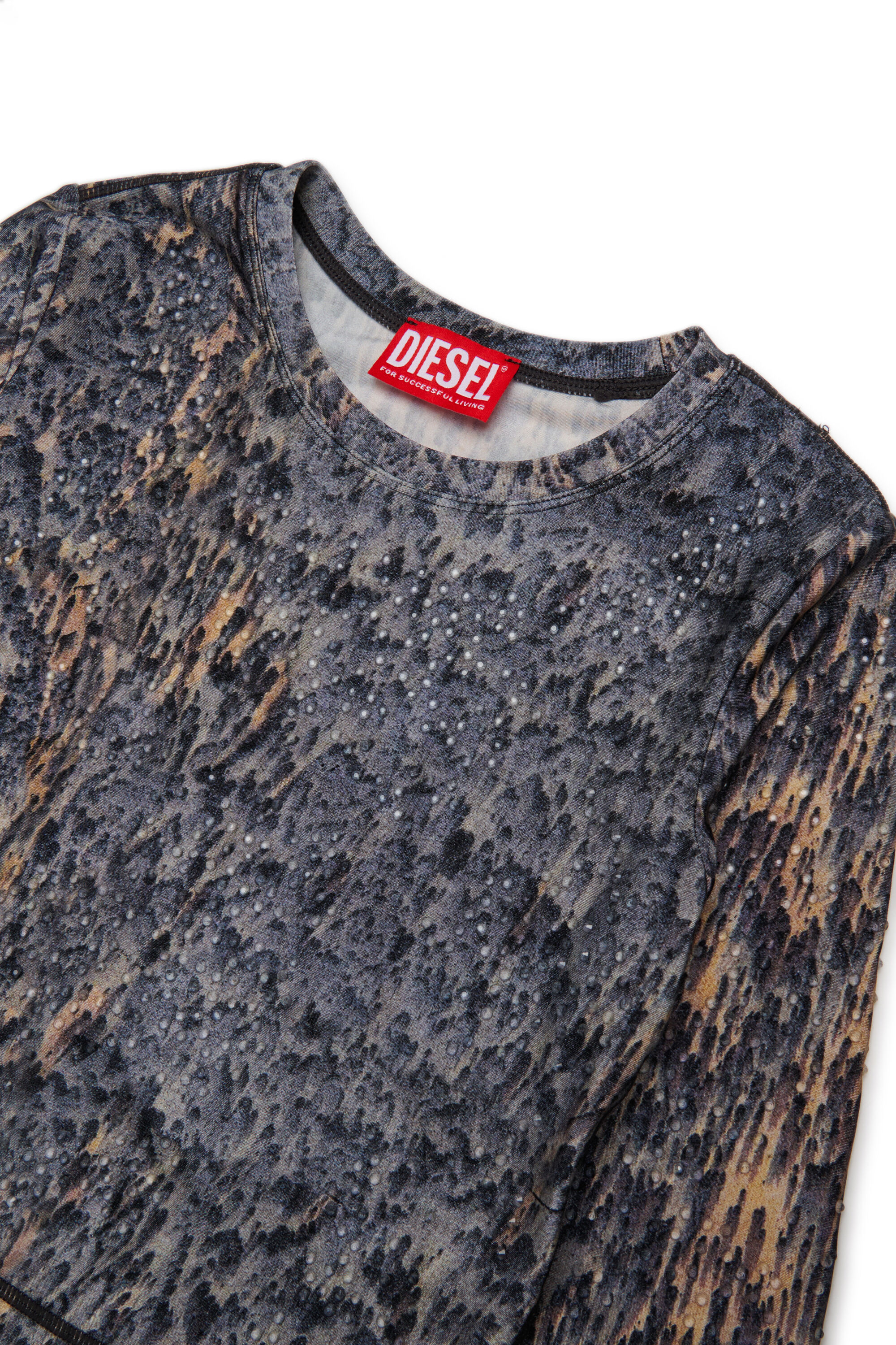 Diesel - TOSCA, T-shirt in nylon con stampa all-over Donna in Multicolor - 3