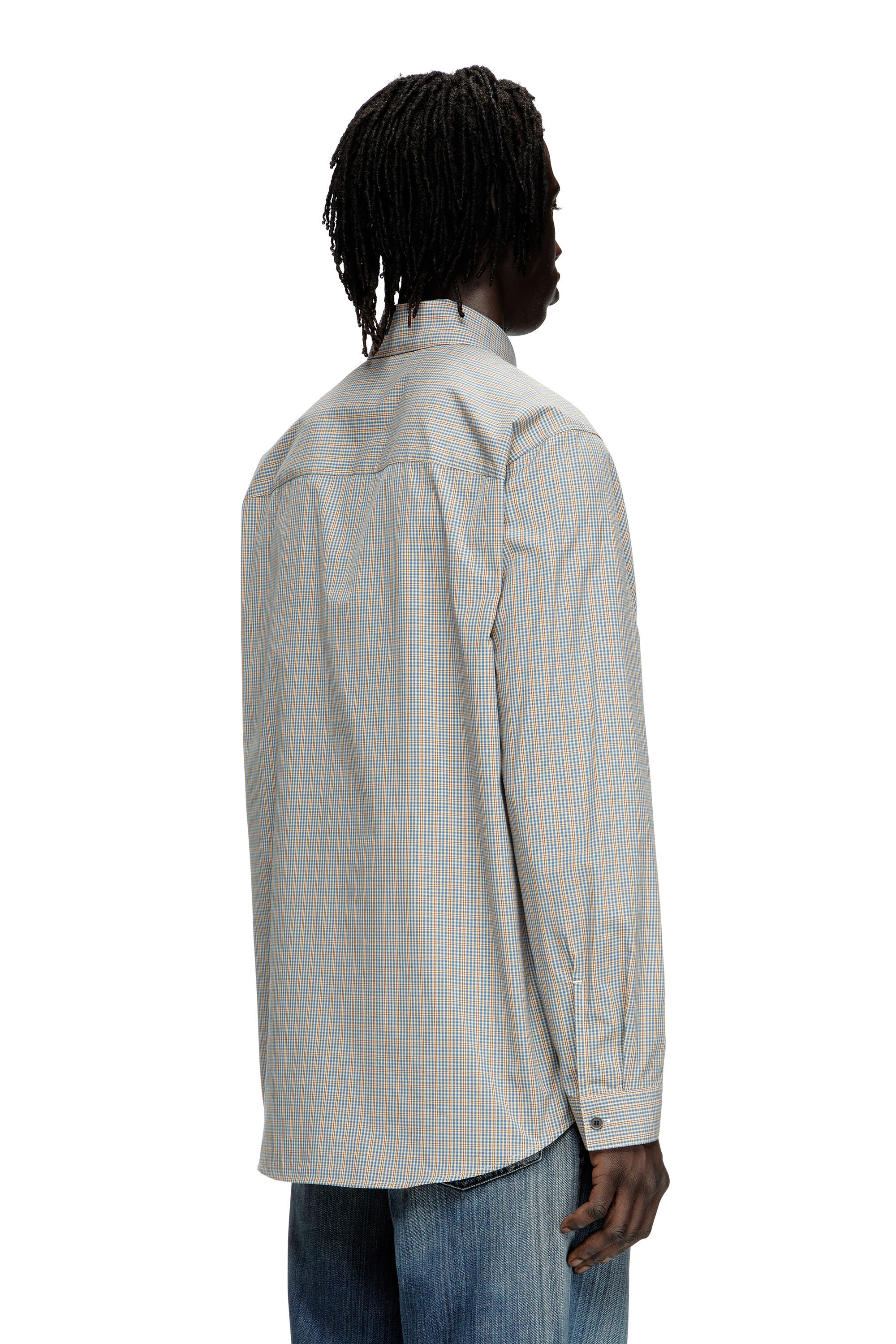 Diesel - S-SIMPLY-DLBV, Chemise à carreaux avec broderie Oval D Homme in Polychrome - 4