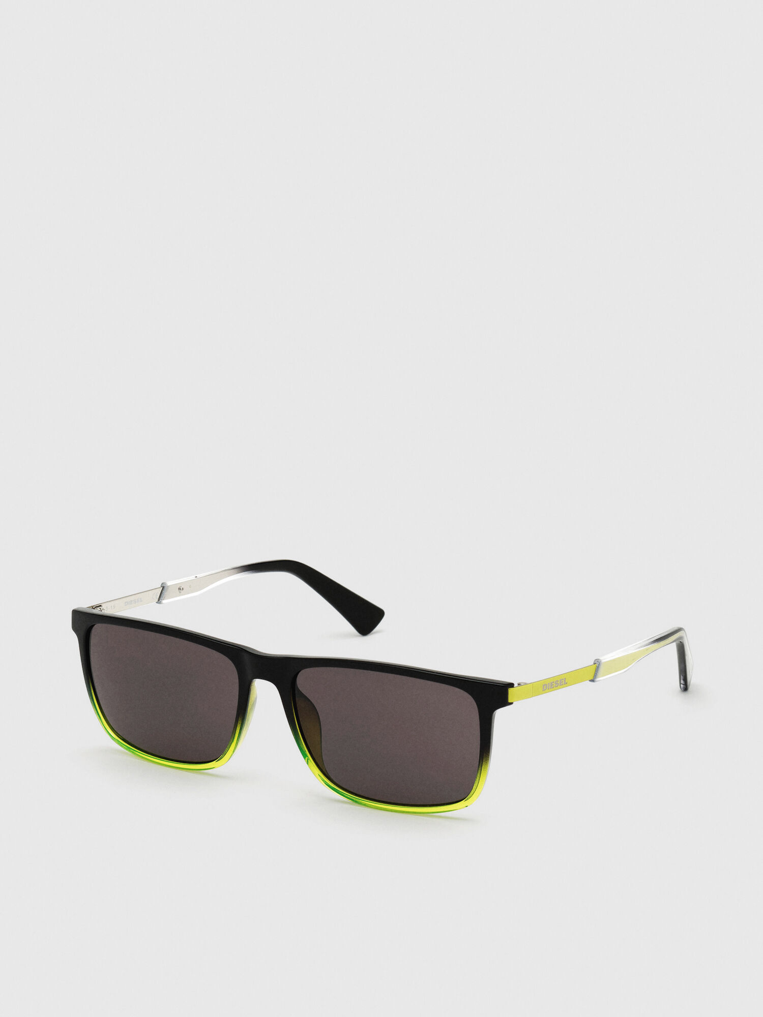 Diesel - DL0312, Herren Injizierte Sonnenbrille in Schwarz/Gelb - 2