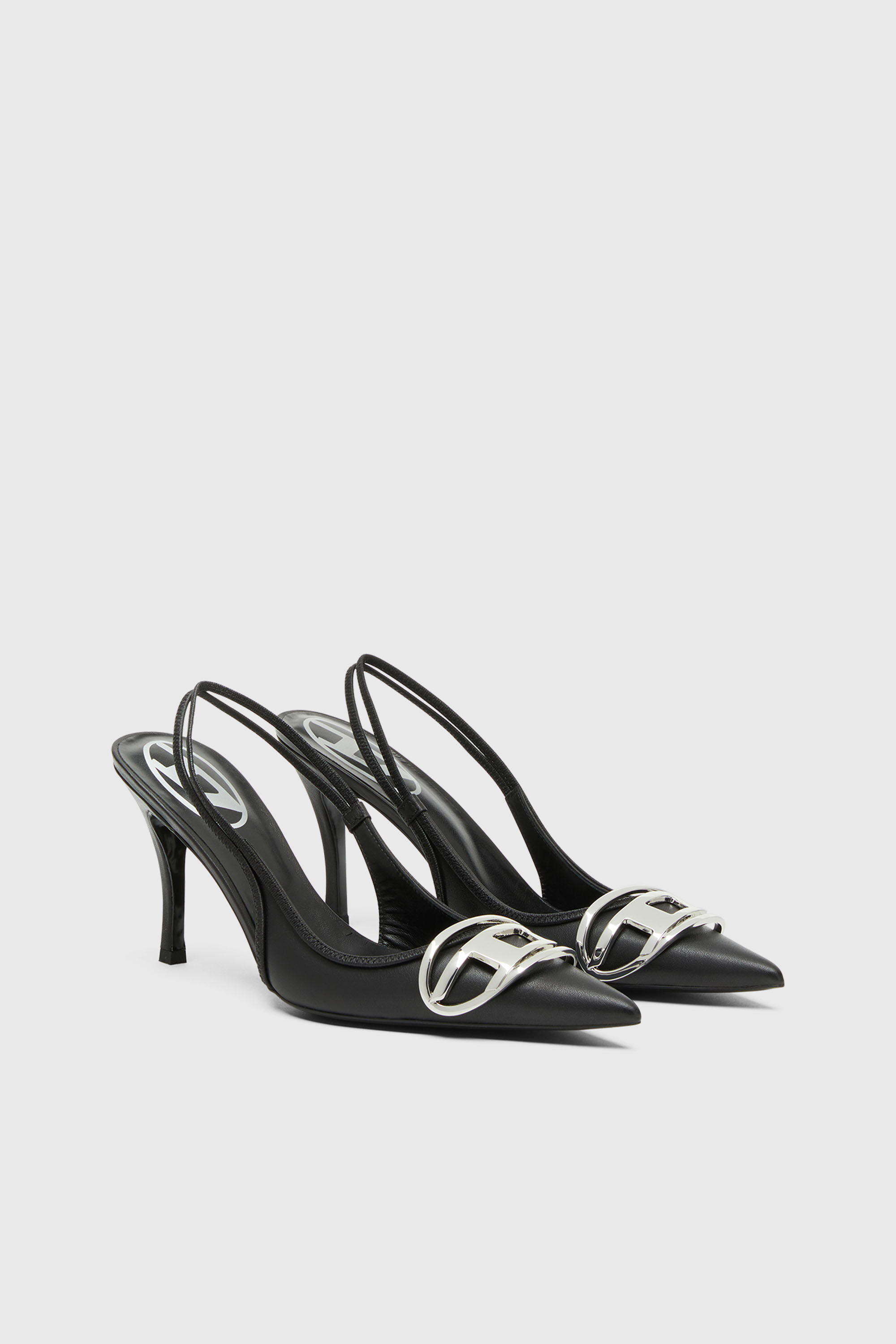 Diesel - D-VENUS SB, D-Venus-D&eacute;collet&eacute; slingback in nappa Donna in Nero - 7