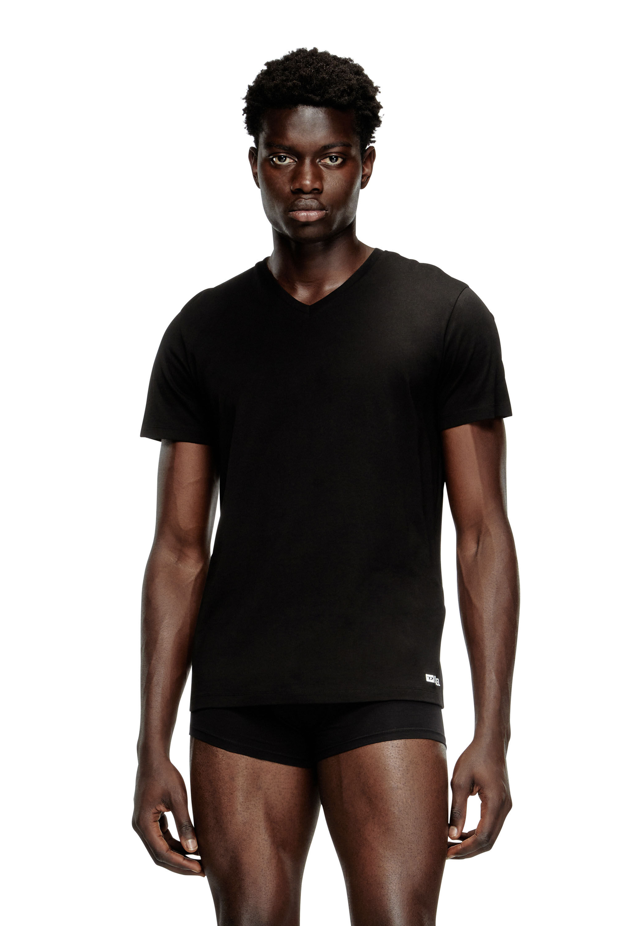 Diesel - MICHAEL-D-BOX-3PACK, Lot de trois T-shirts avec col en V Homme in Noir - 3