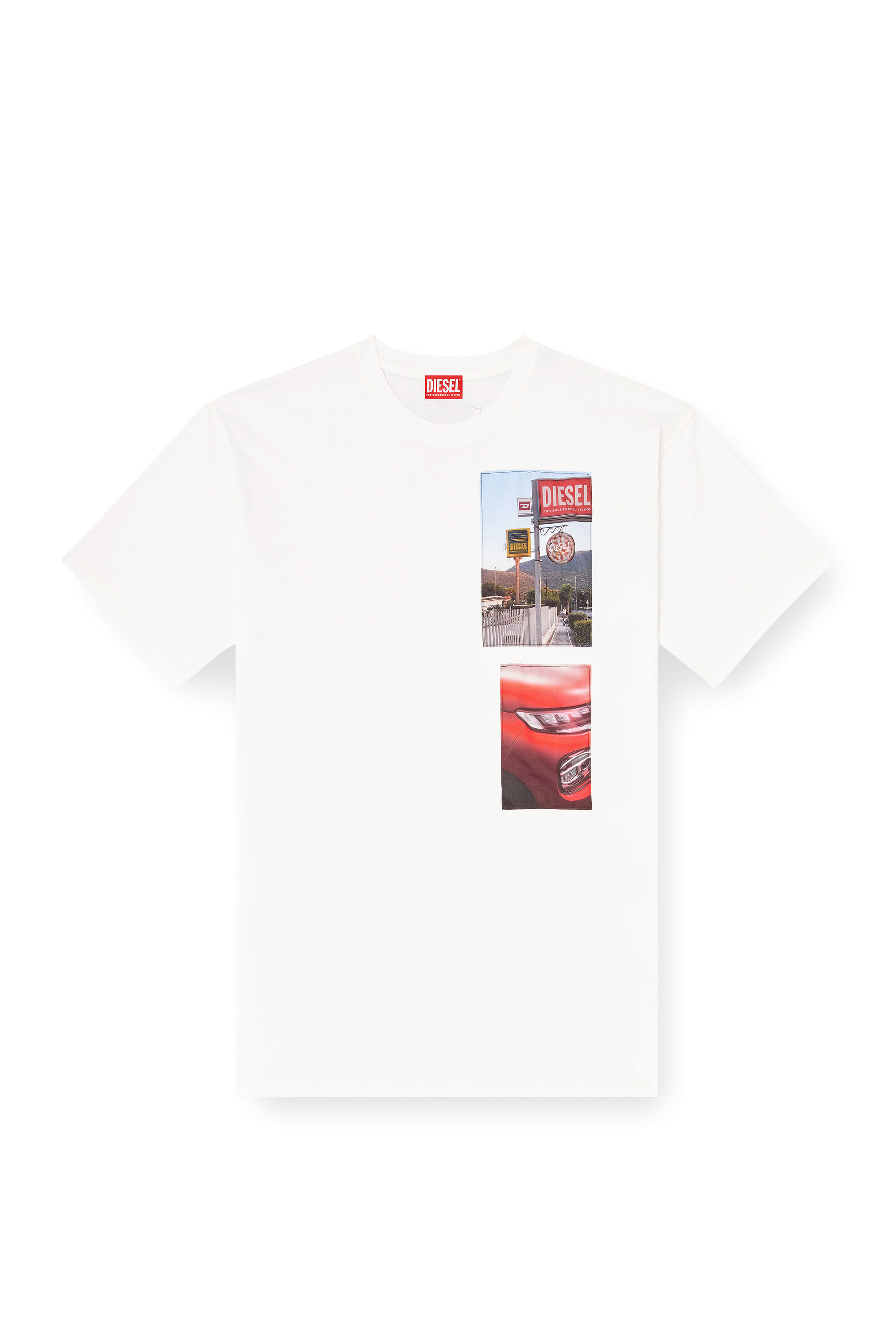 Diesel - T-BOXT-T3, T-shirt con patch fotografiche Uomo in Bianco - 2