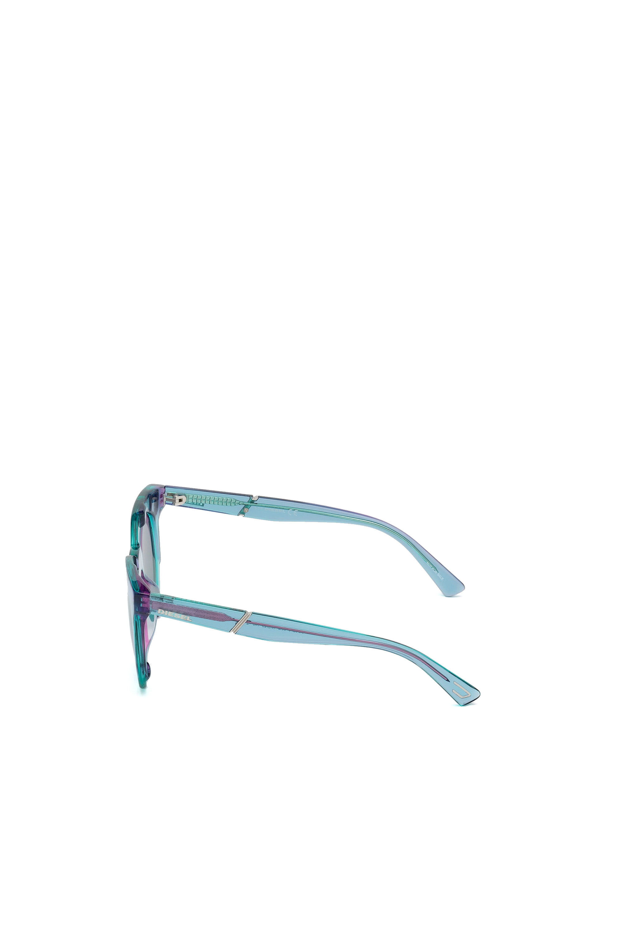 Diesel - DL0270, Damen Sonnenbrille mit innovativem Gestell in Azurblau - 4