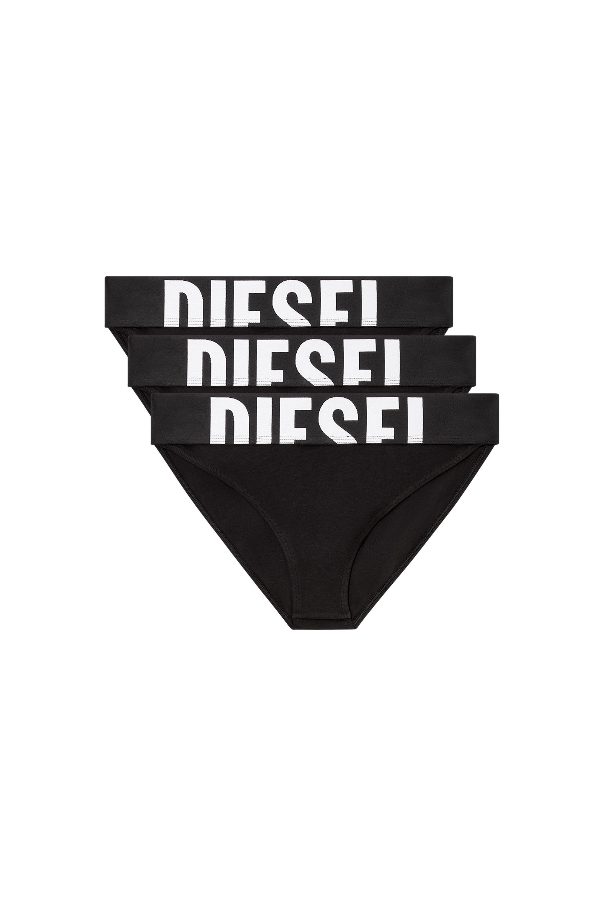 Diesel - LOLA-D-POP-3PACK, Lot de trois culottes avec logo découpé Femme in Noir - 2