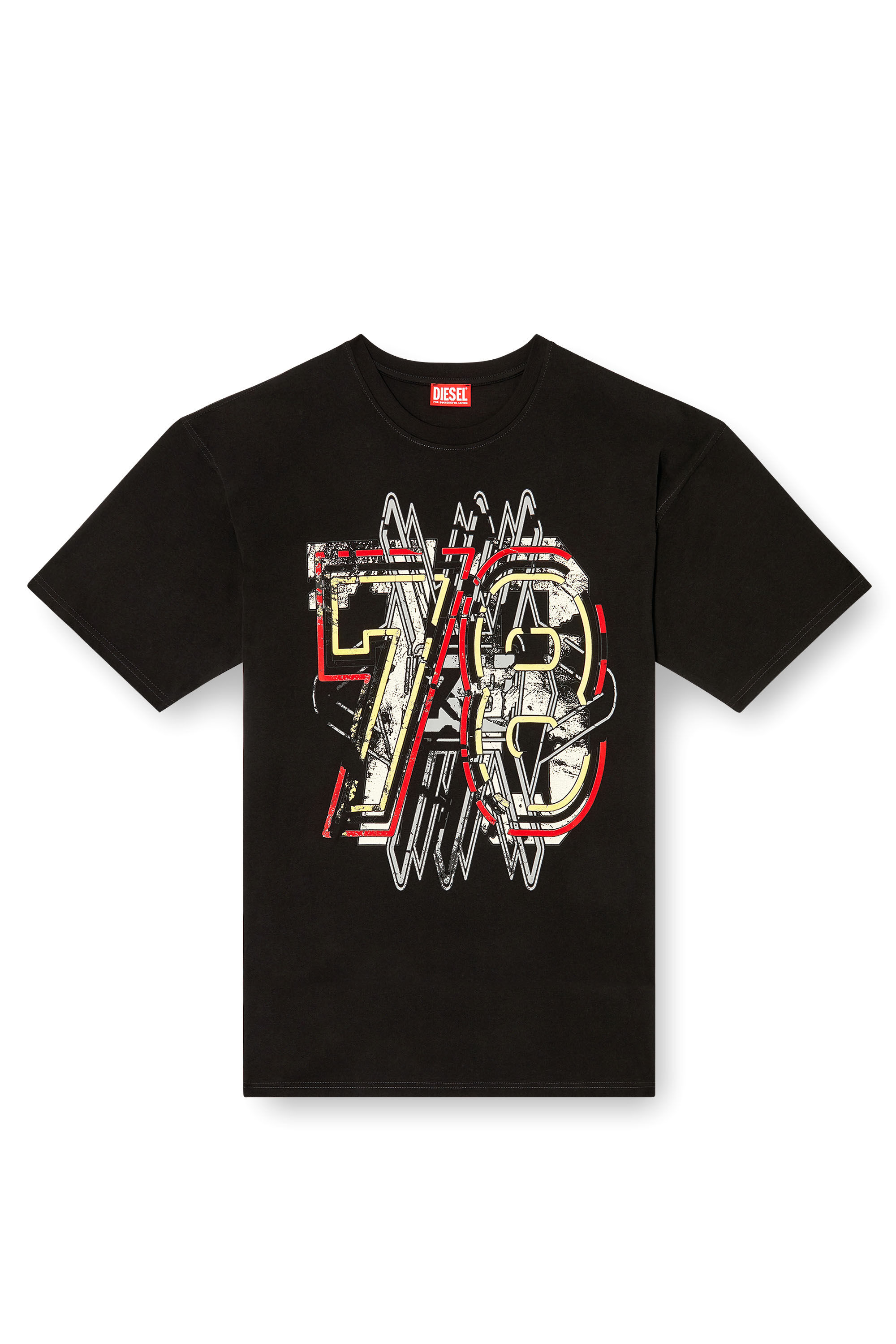 Diesel - T-BOXT-T8, T-shirt con stampa 78 Uomo in Nero - 2