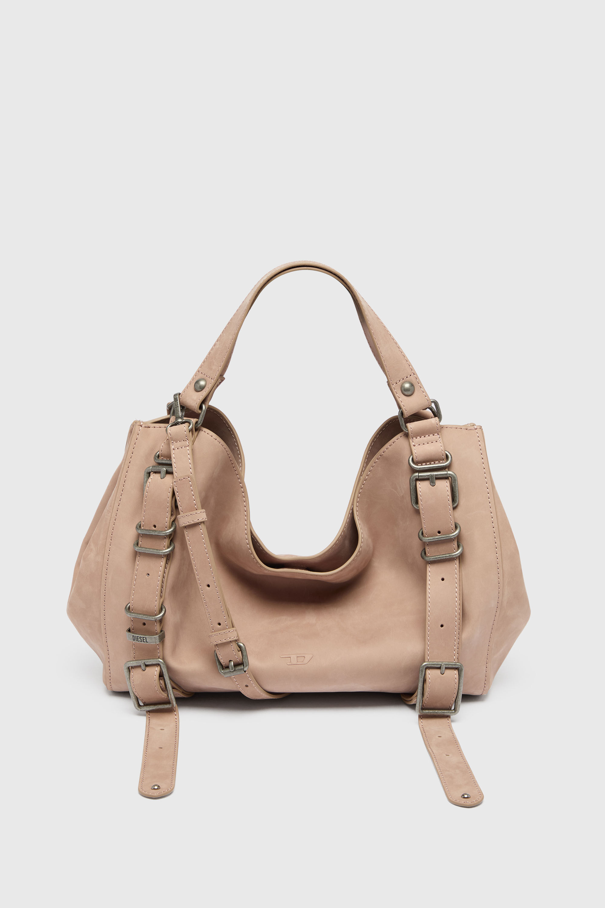 Diesel - D-ONE TOPHANDLE M, D-One-Sac medium &agrave; poign&eacute;e sup&eacute;rieure en cuir trait&eacute; Mixte in Rose - 3