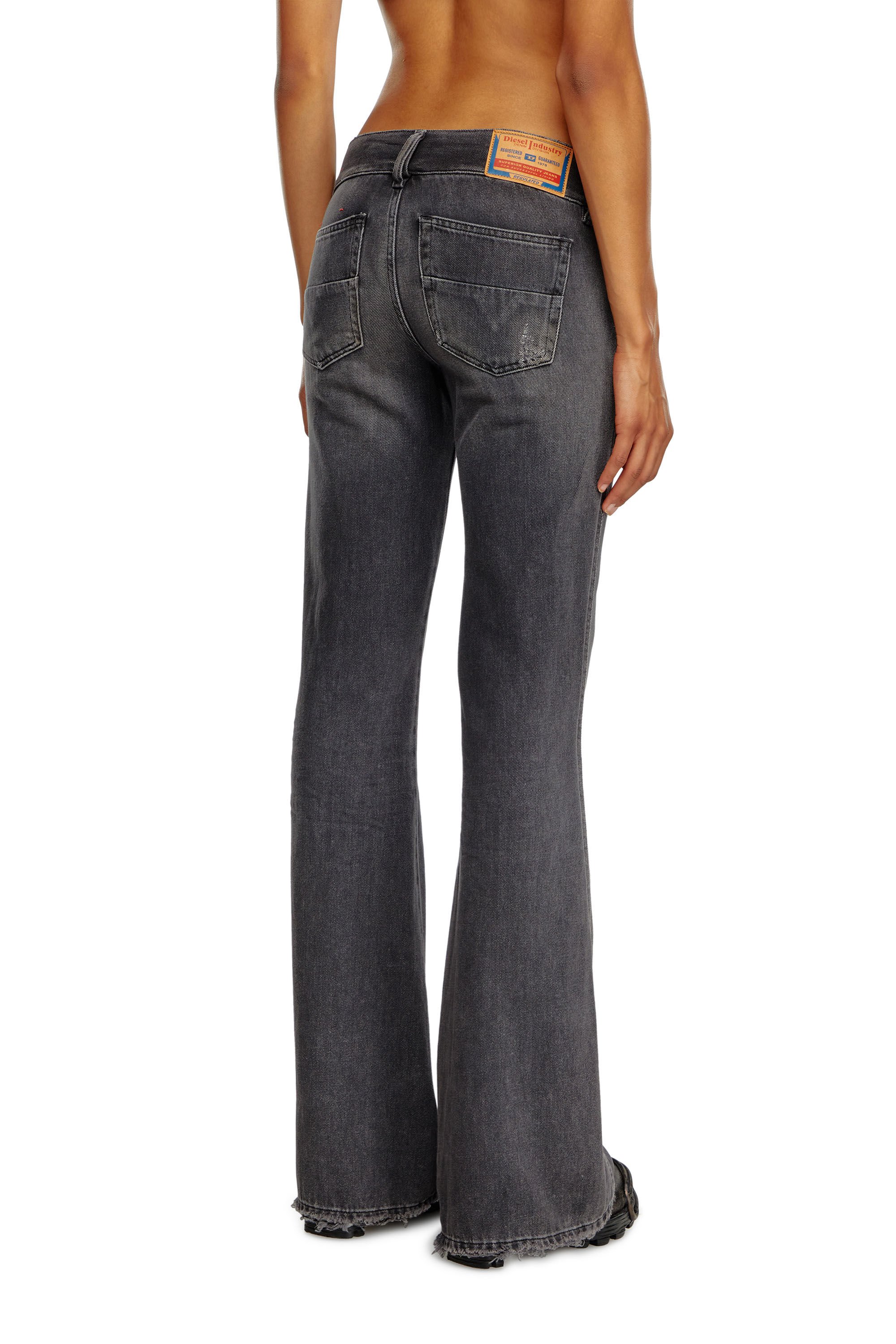 Diesel - Donna Bootcut and Flare Jeans D-Hush 09K14, Nero/Grigio scuro - Image 4