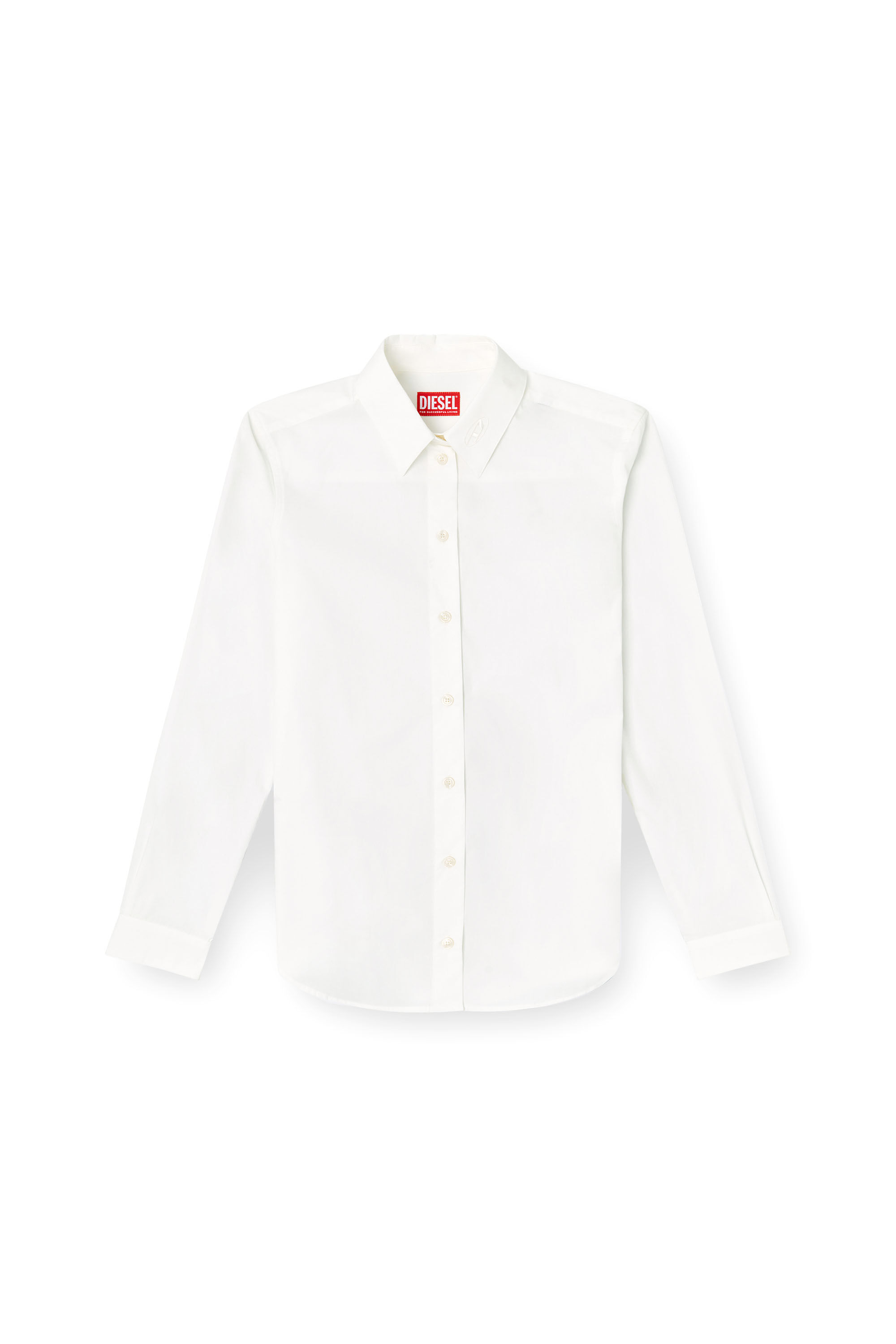 Diesel - C-RONOS, Chemise en popeline avec Oval D Femme in Blanc - 2