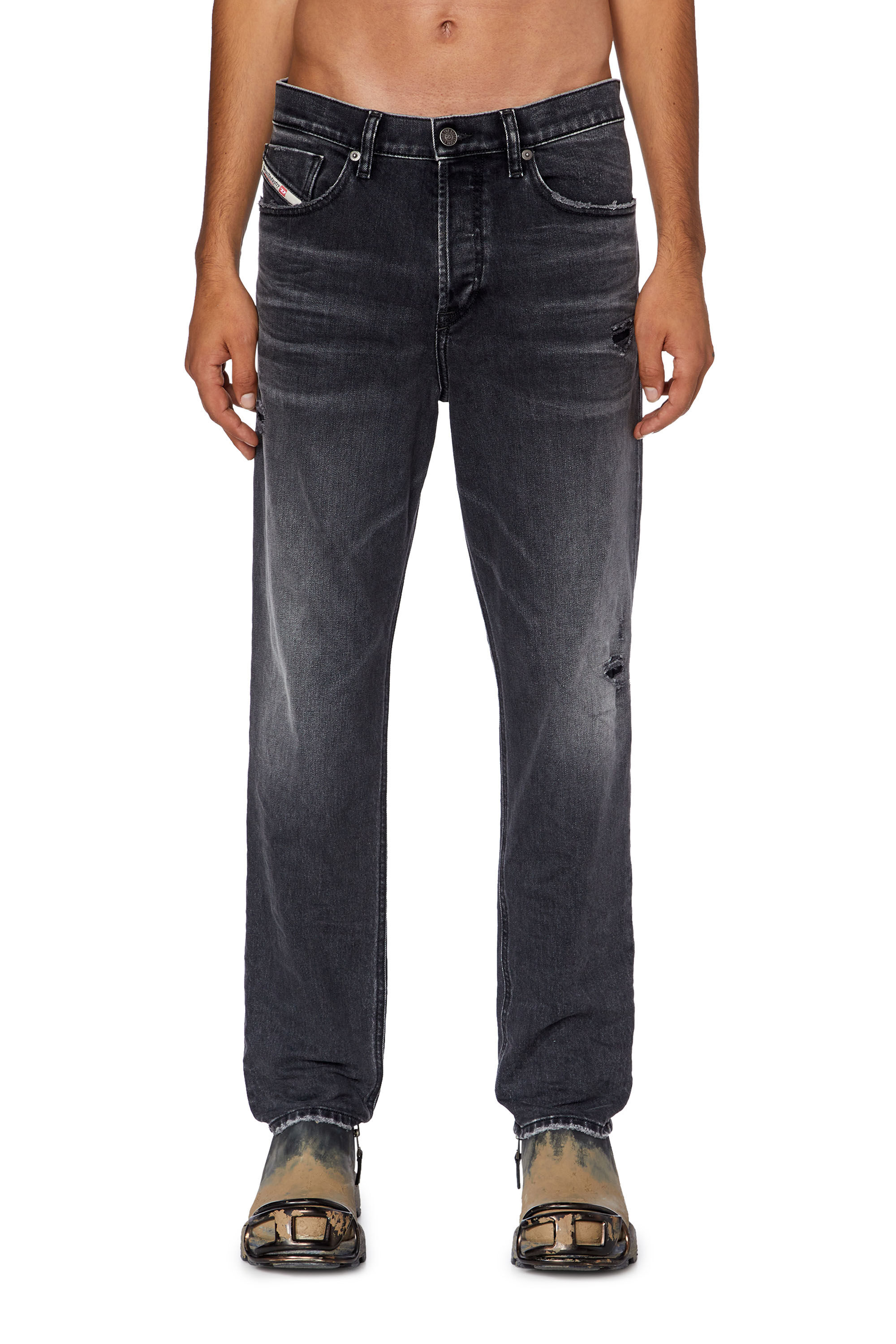 Diesel - Tapered Jeans 2005 D-Fining 09G19, Black/Dark grey - Image 3