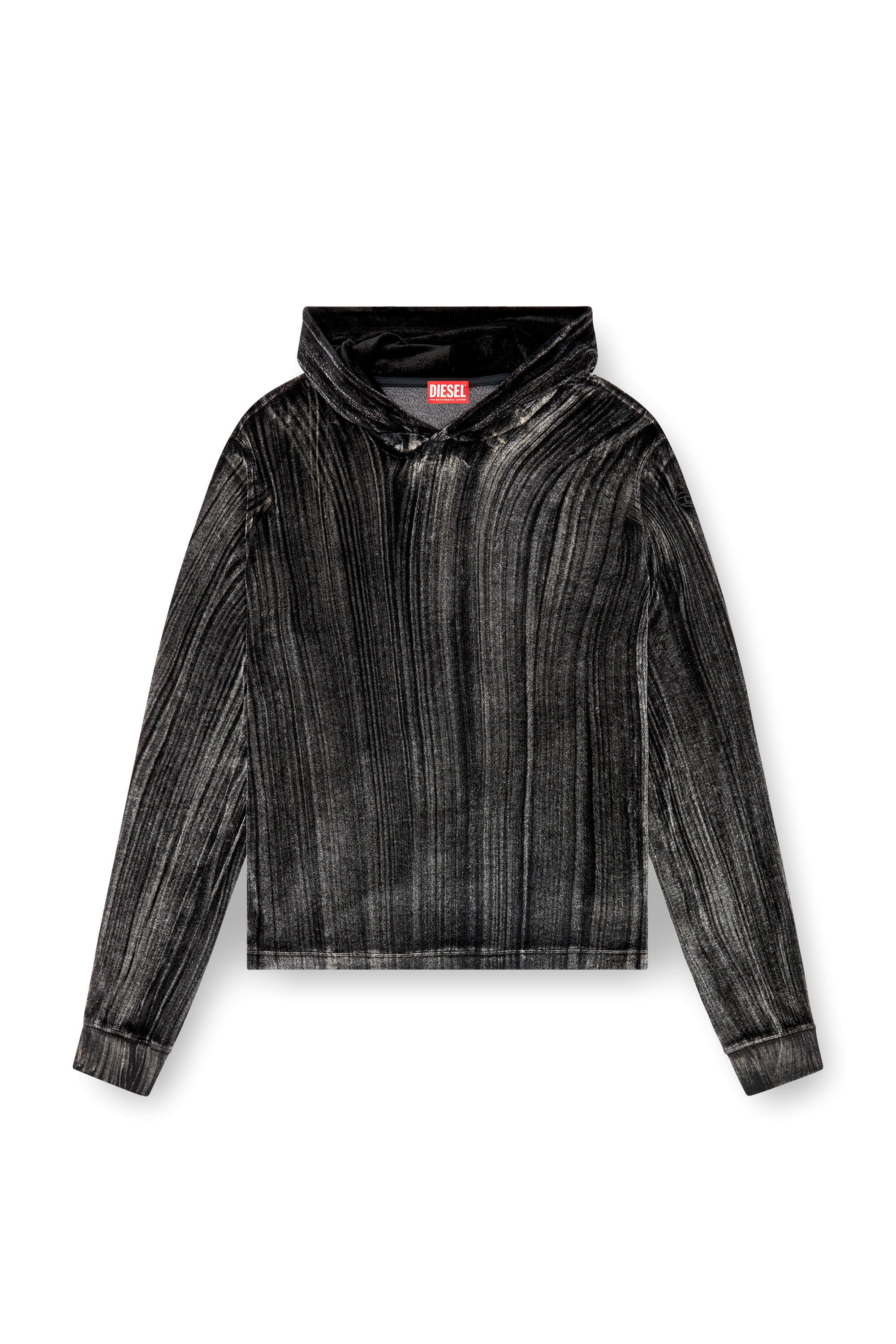 Diesel - T-VELJUST-LS-HOOD, Noir - Image 2