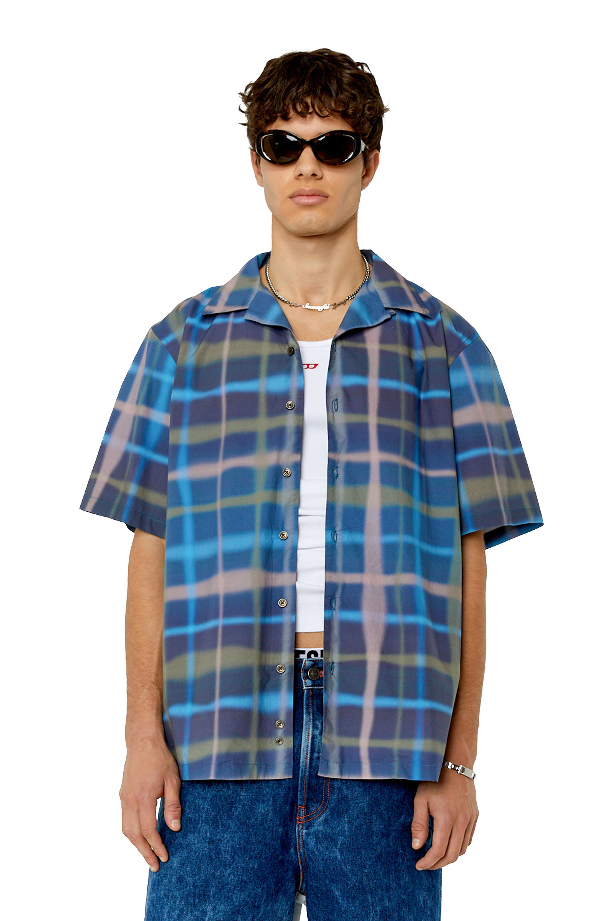 Diesel - S-FRANK-CHECK, Green/Blue - Image 3