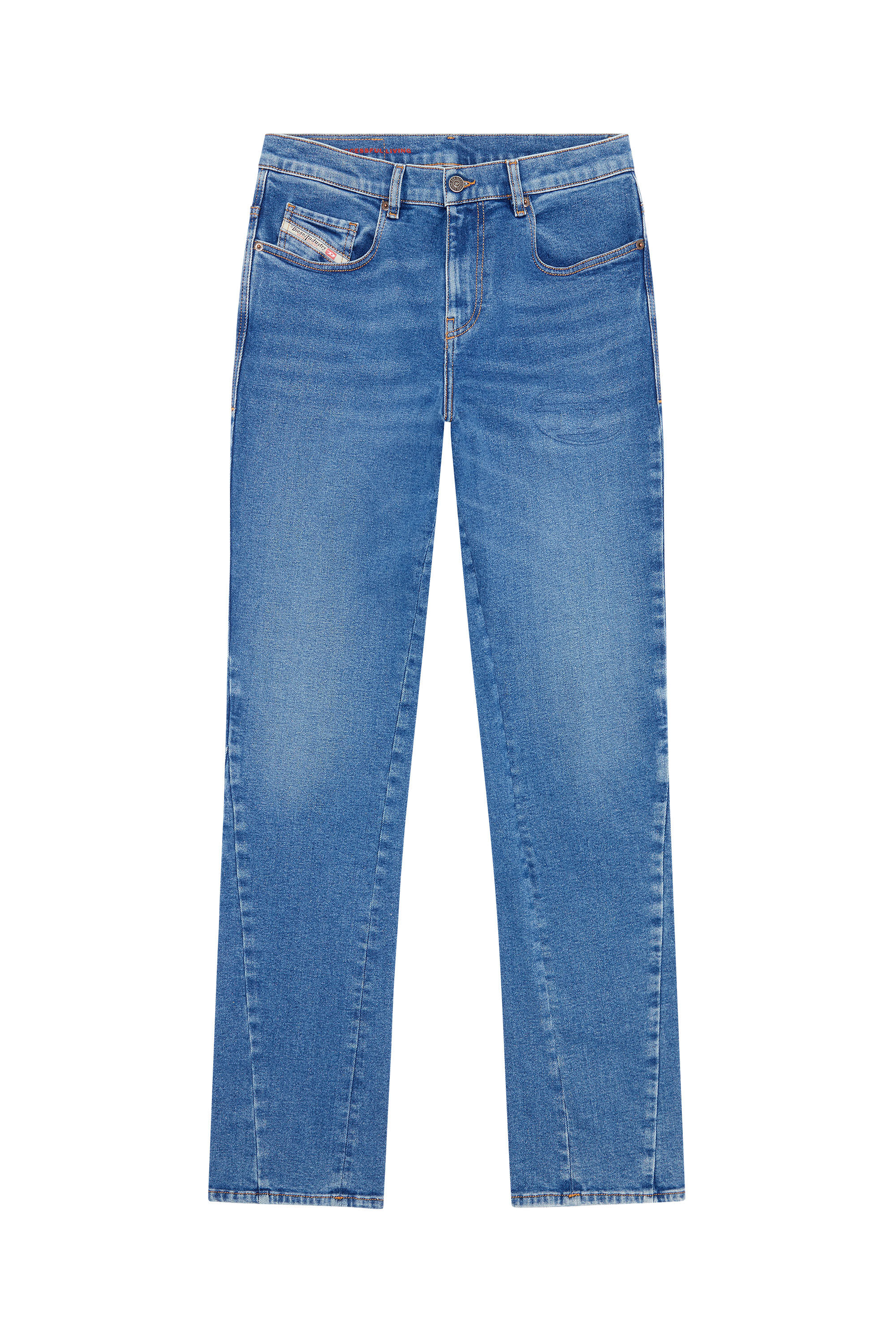 Diesel - 2021 D-Vocs 09E34 Bootcut Jeans, Mittelblau - Image 2