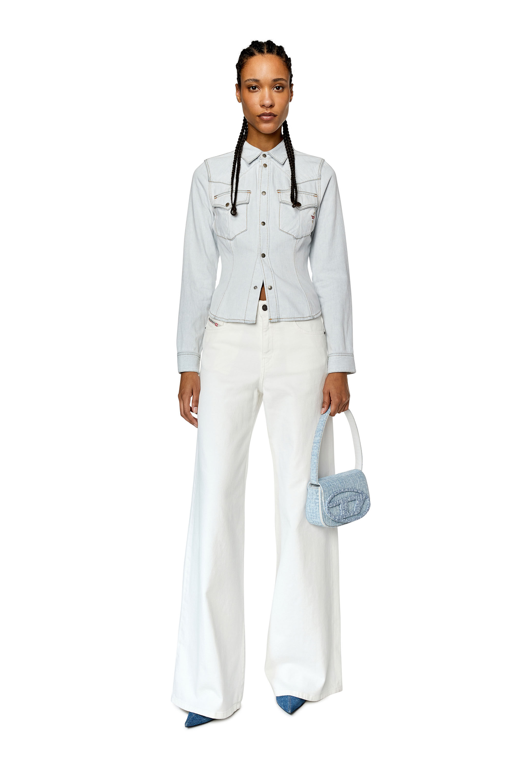 Diesel - Bootcut and Flare Jeans 1978 D-Akemi 09D63, Blanc - Image 1