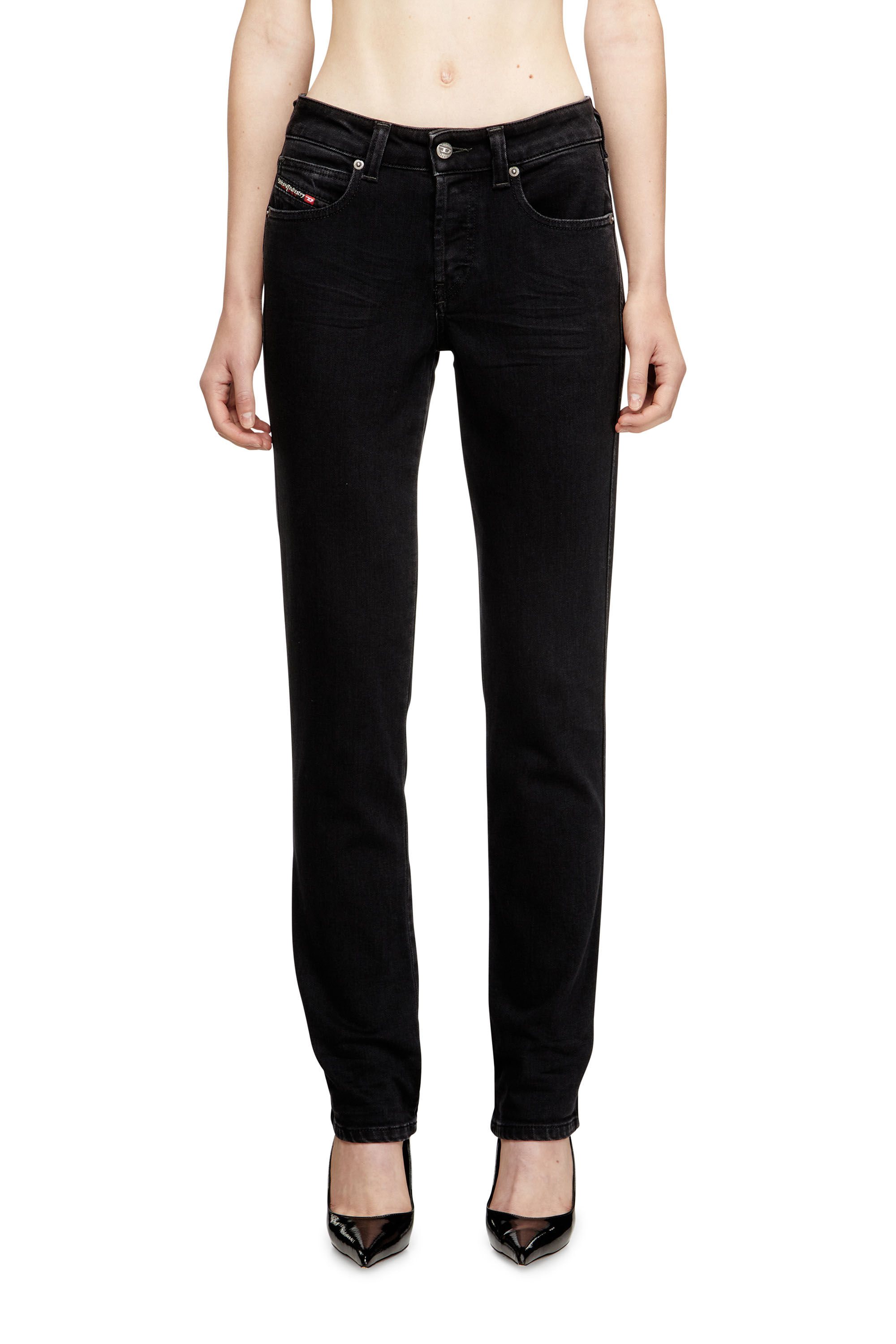 Diesel - Slim Jeans 1992 D-Jiann 09N89 Donna, Nero/Grigio scuro - Image 2