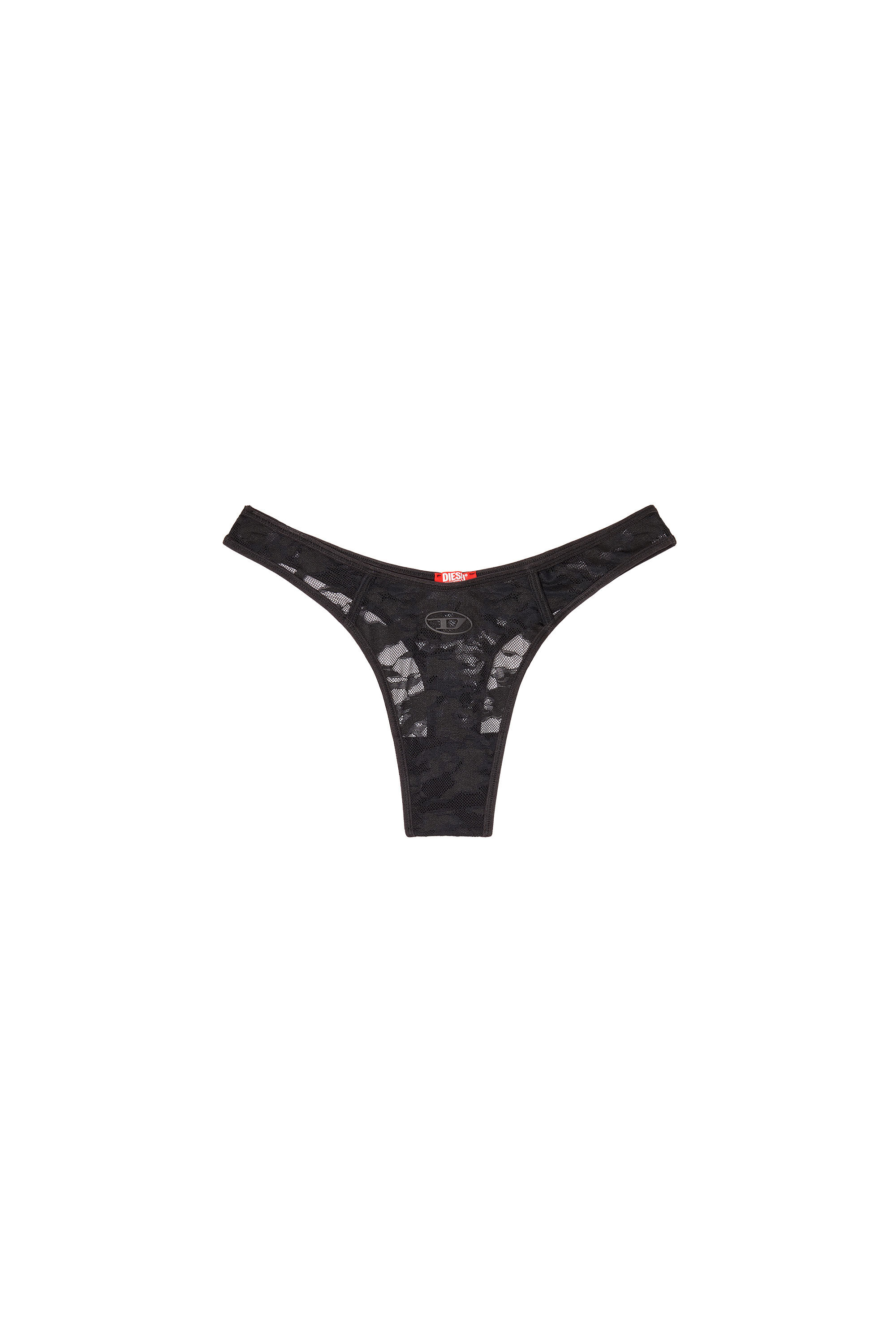 Diesel - MICRO-PUNCHY-UTLT, Perizoma in pizzo di nylon con Oval D Donna in ToBeDefined - 2