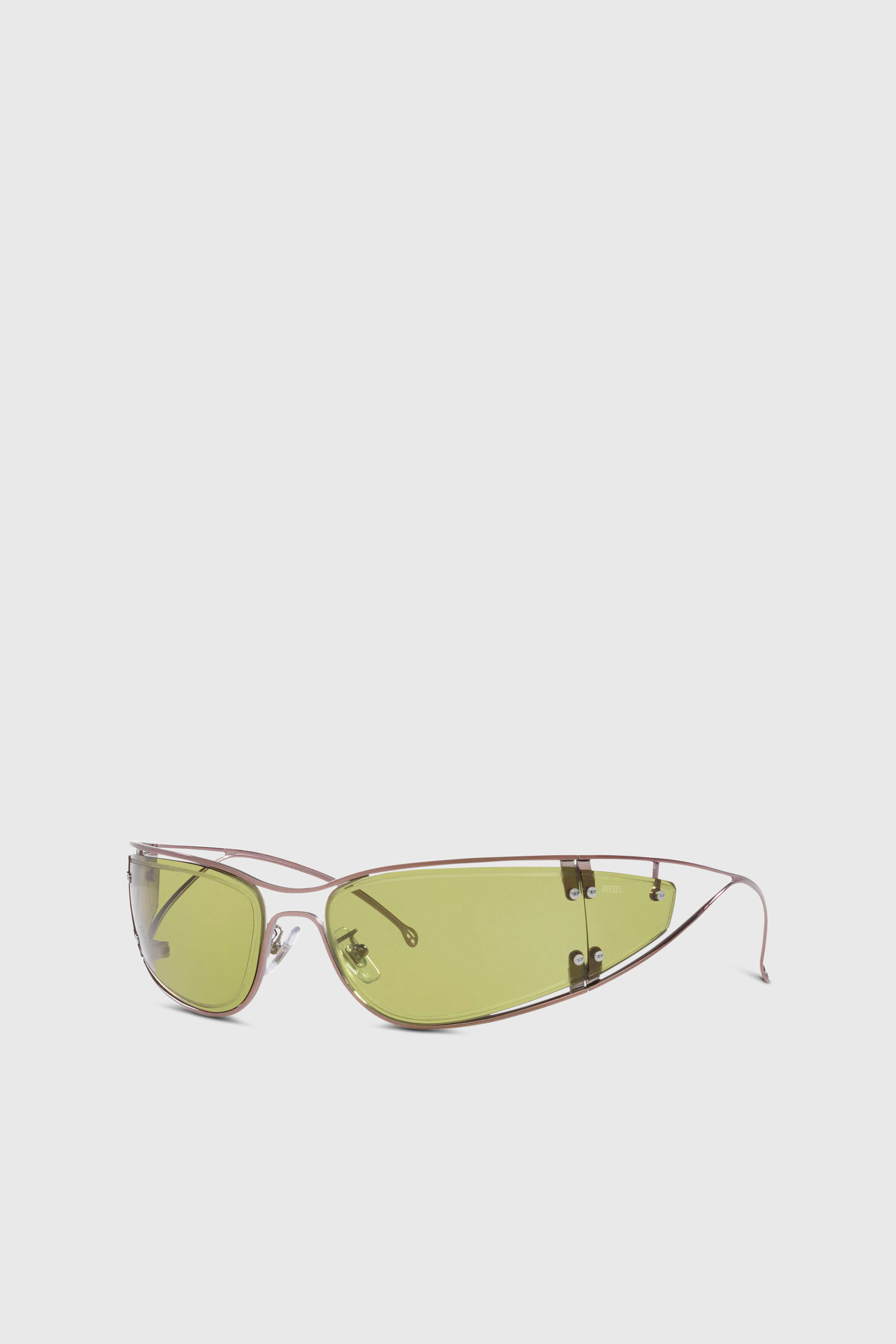 Diesel - 0DL1001, Unisex Sonnenbrille in Wraparound-Konstruktion in Gr&uuml;n - 2