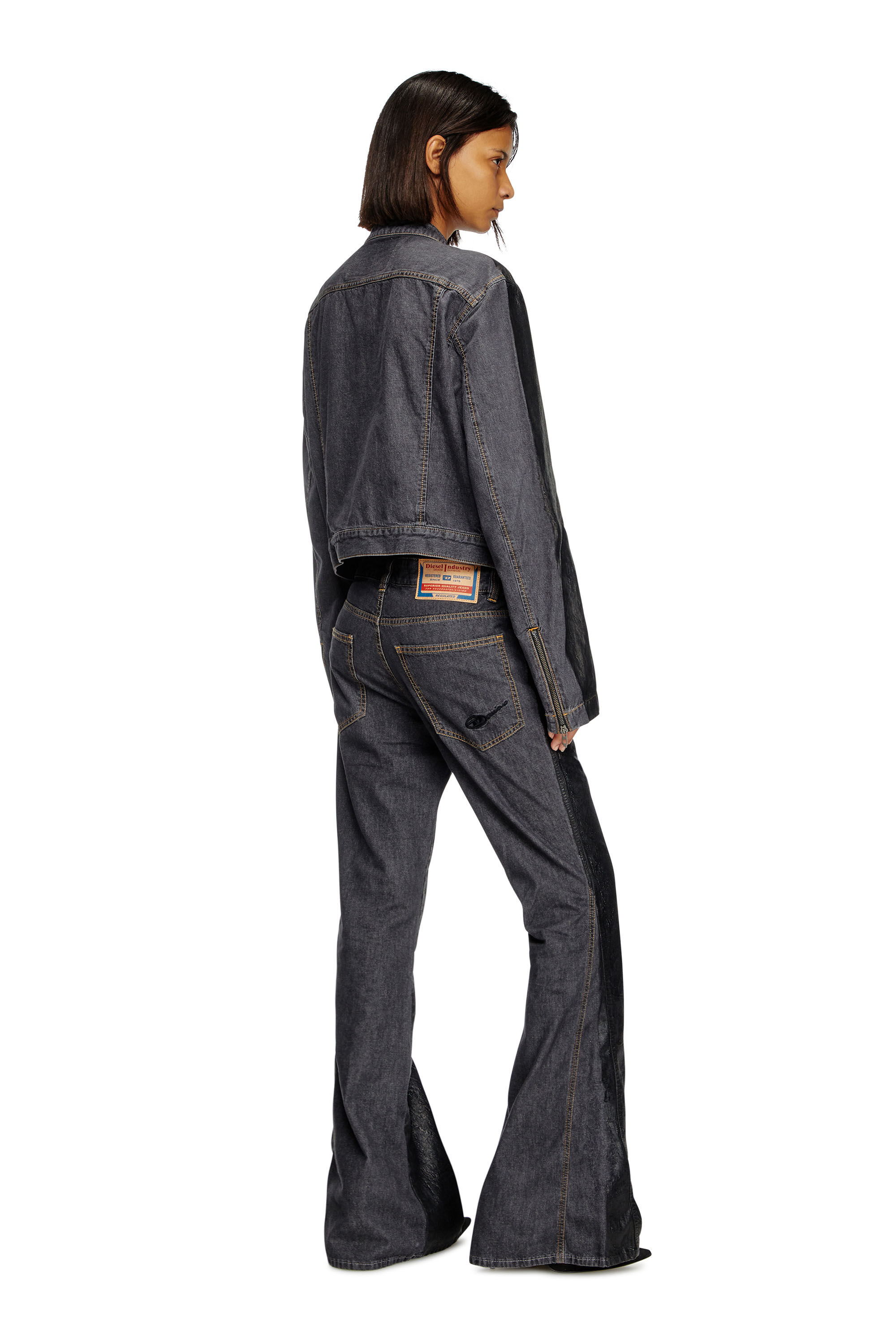 Diesel - Bootcut Jeans 1998 D-Buck 0DBCV Mixte, Noir/Gris foncé - Image 8