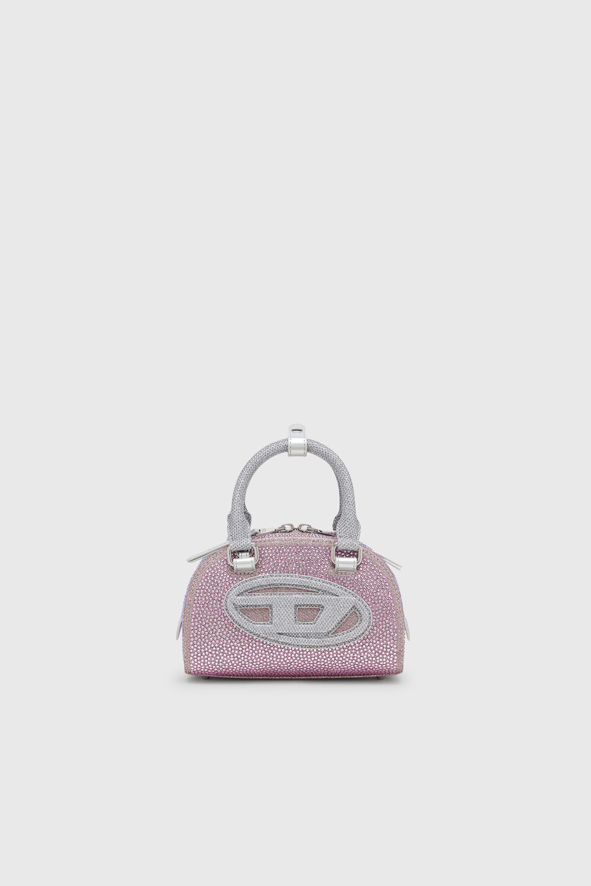 Diesel - 1DR DOME CROSSBODY, Damen 1DR Dome - Kleine-Crossbody-Bag aus Crystal Lurex in Rosa - 2